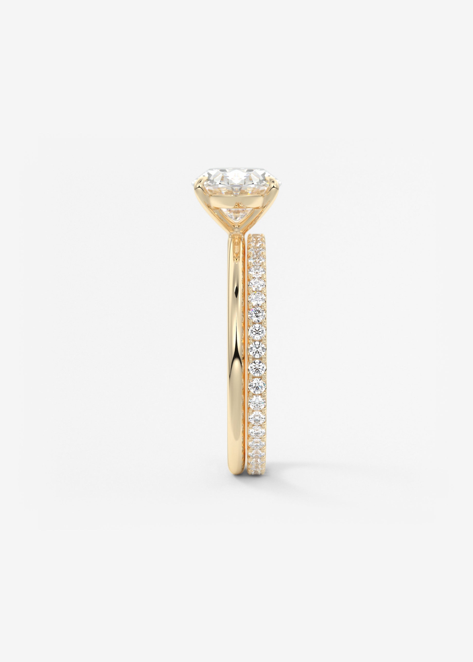 Oval Solitaire With Raised Basket Gallery Lab Grown Diamond Engagement Ring
