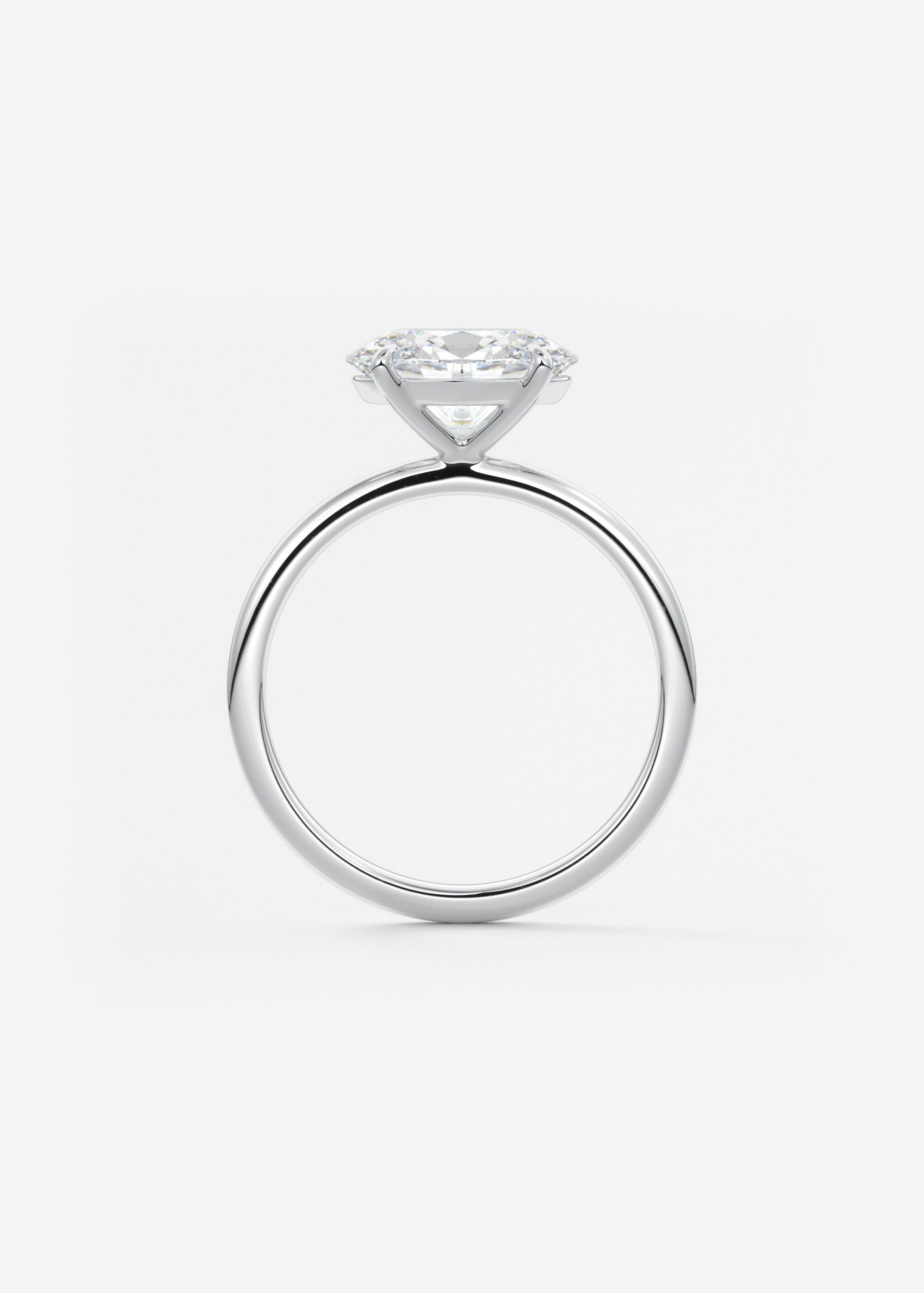 Oval Solitaire With Raised Basket Gallery Lab Grown Diamond Engagement Ring
