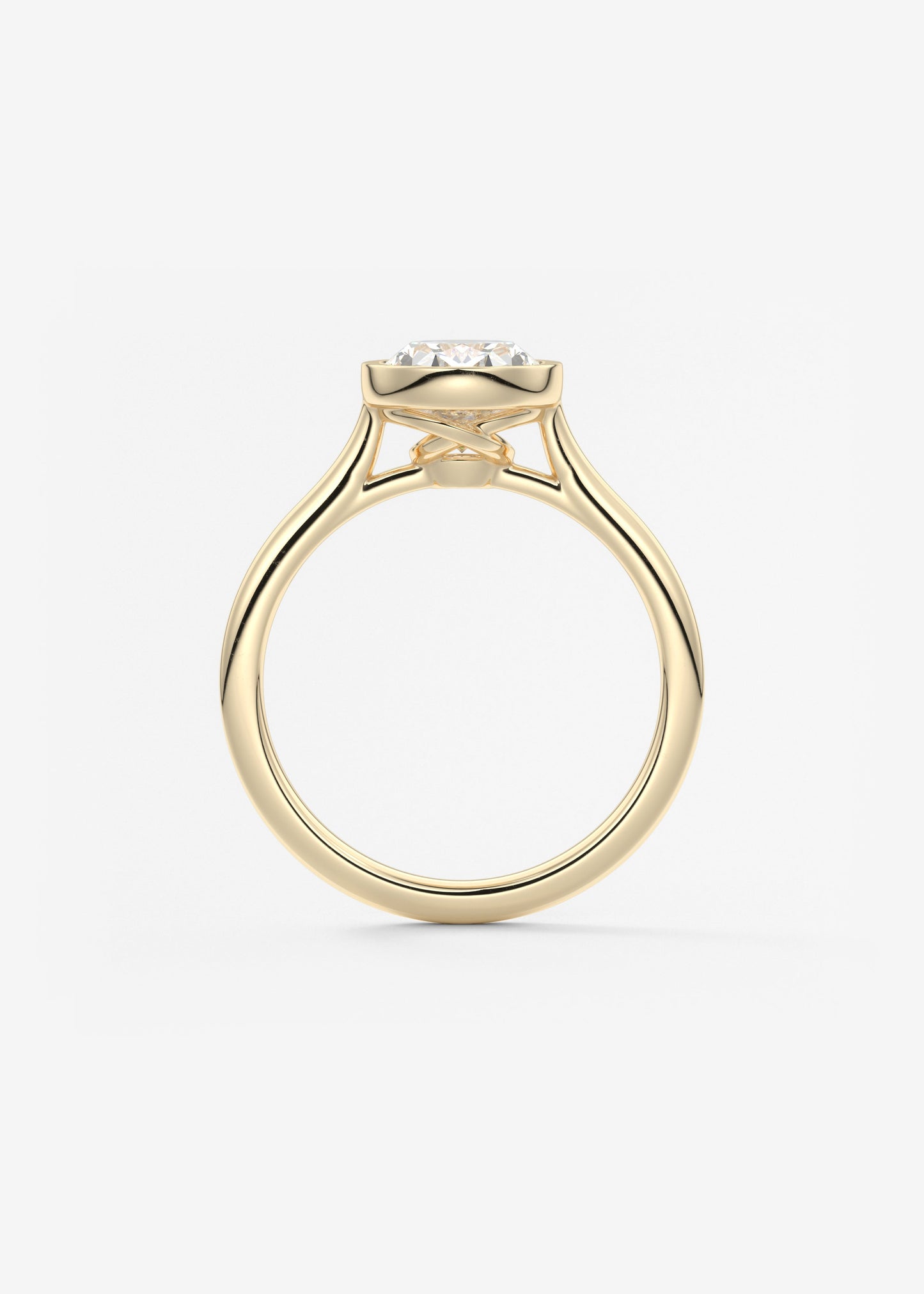 Oval Solitaire With Raised Basket Gallery Lab Grown Diamond Engagement Ring
