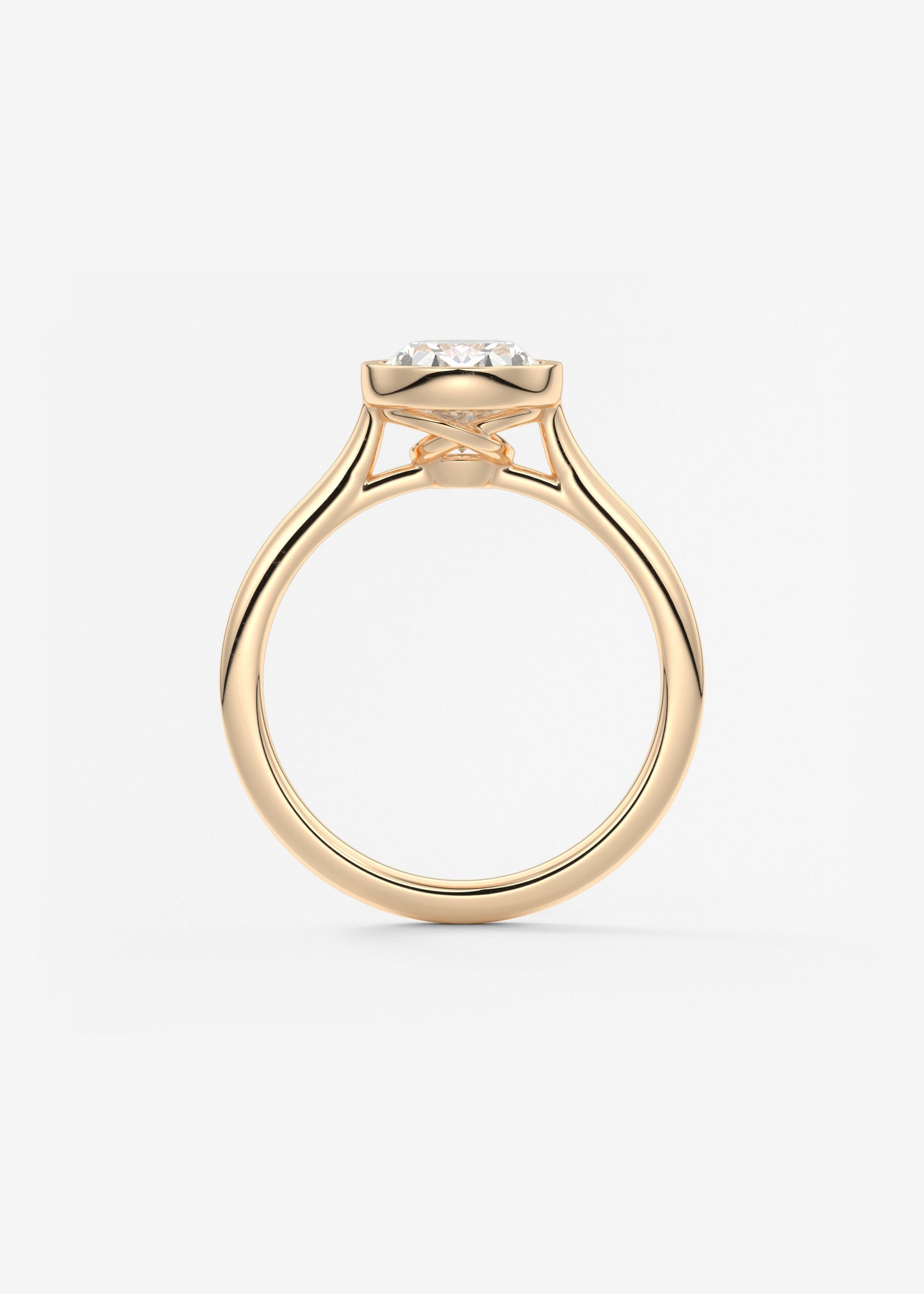 Oval Solitaire With Raised Basket Gallery Lab Grown Diamond Engagement Ring