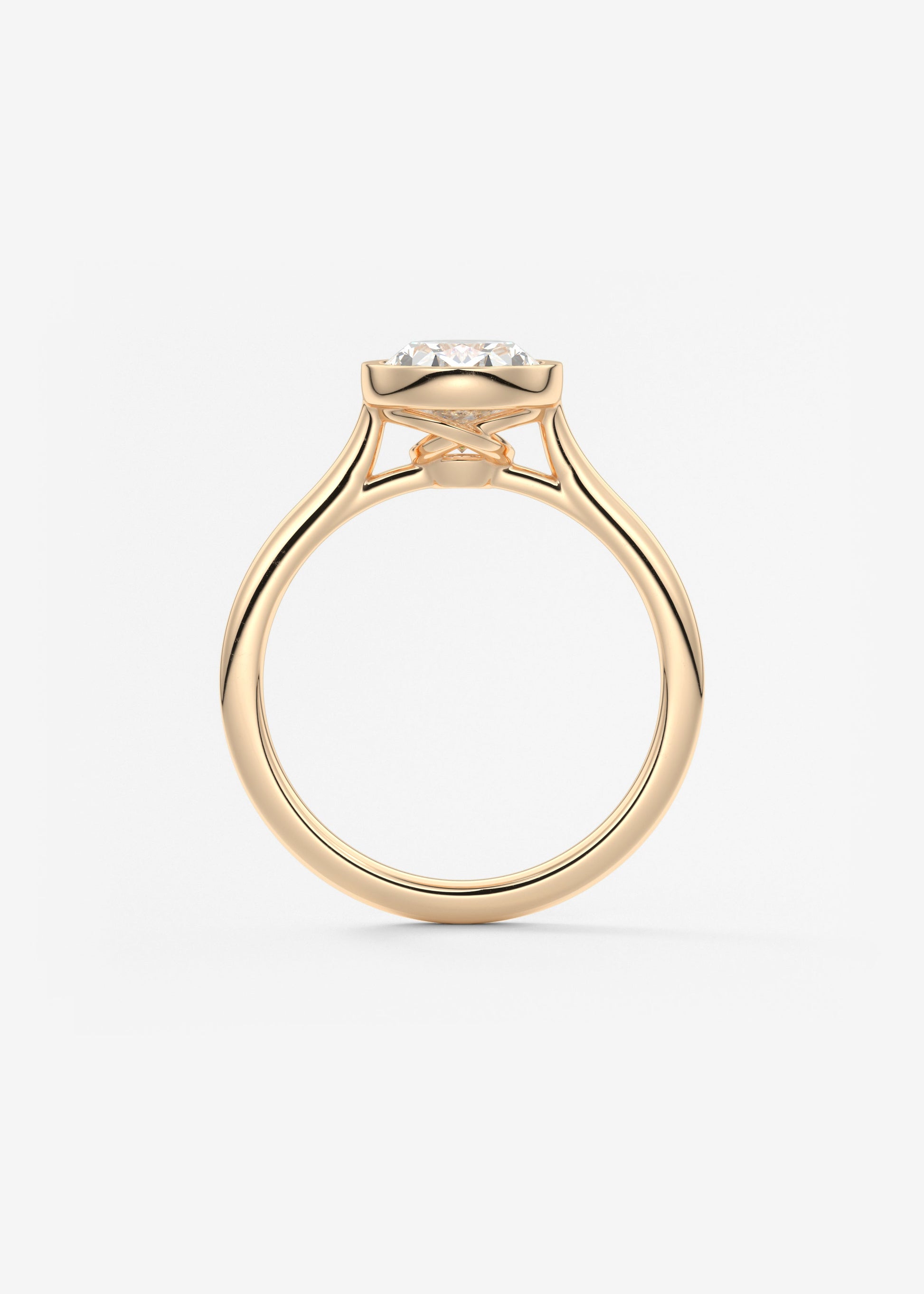 Oval Solitaire With Raised Basket Gallery Lab Grown Diamond Engagement Ring