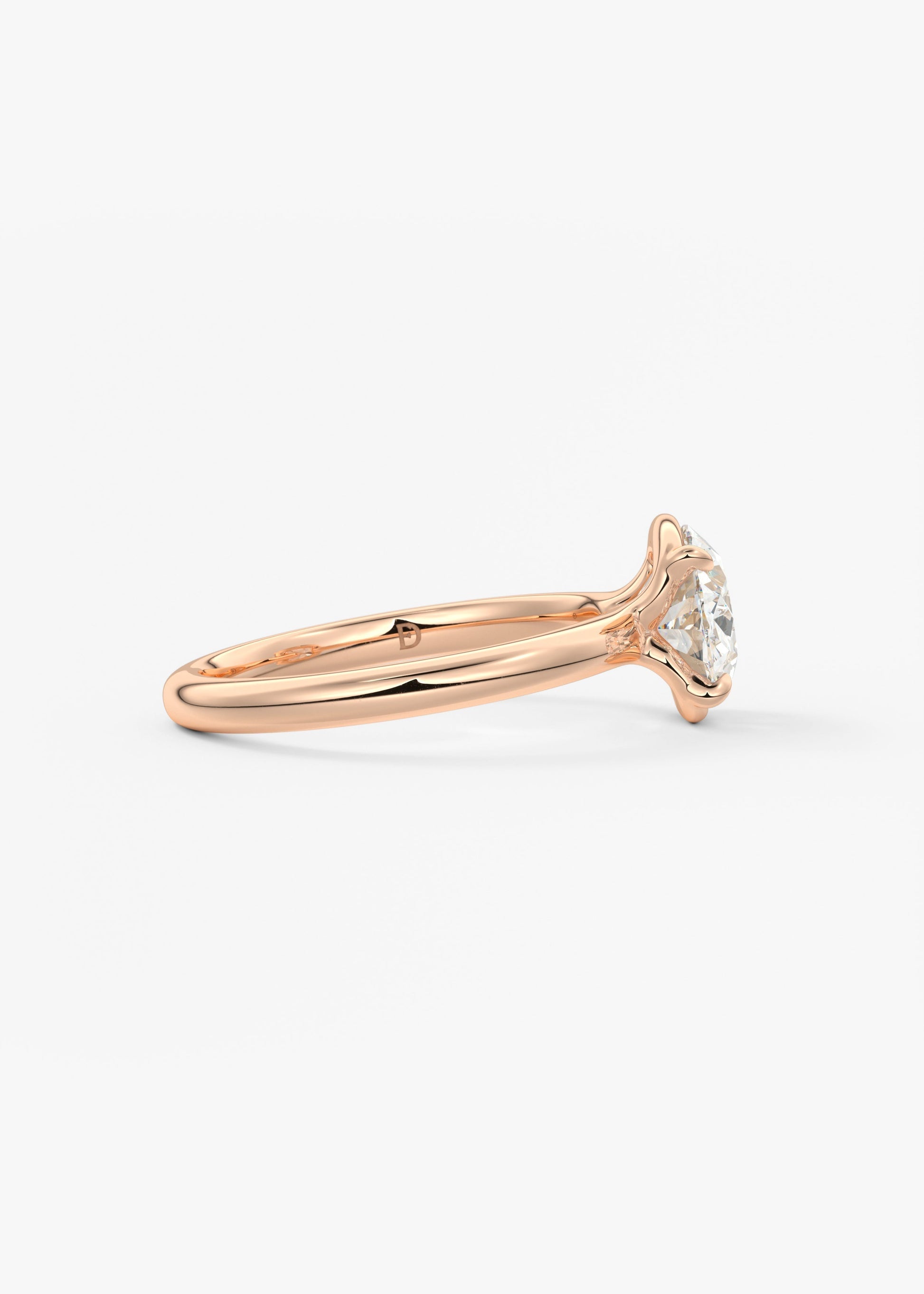 Oval Solitaire With Raised Basket Gallery Lab Grown Diamond Engagement Ring