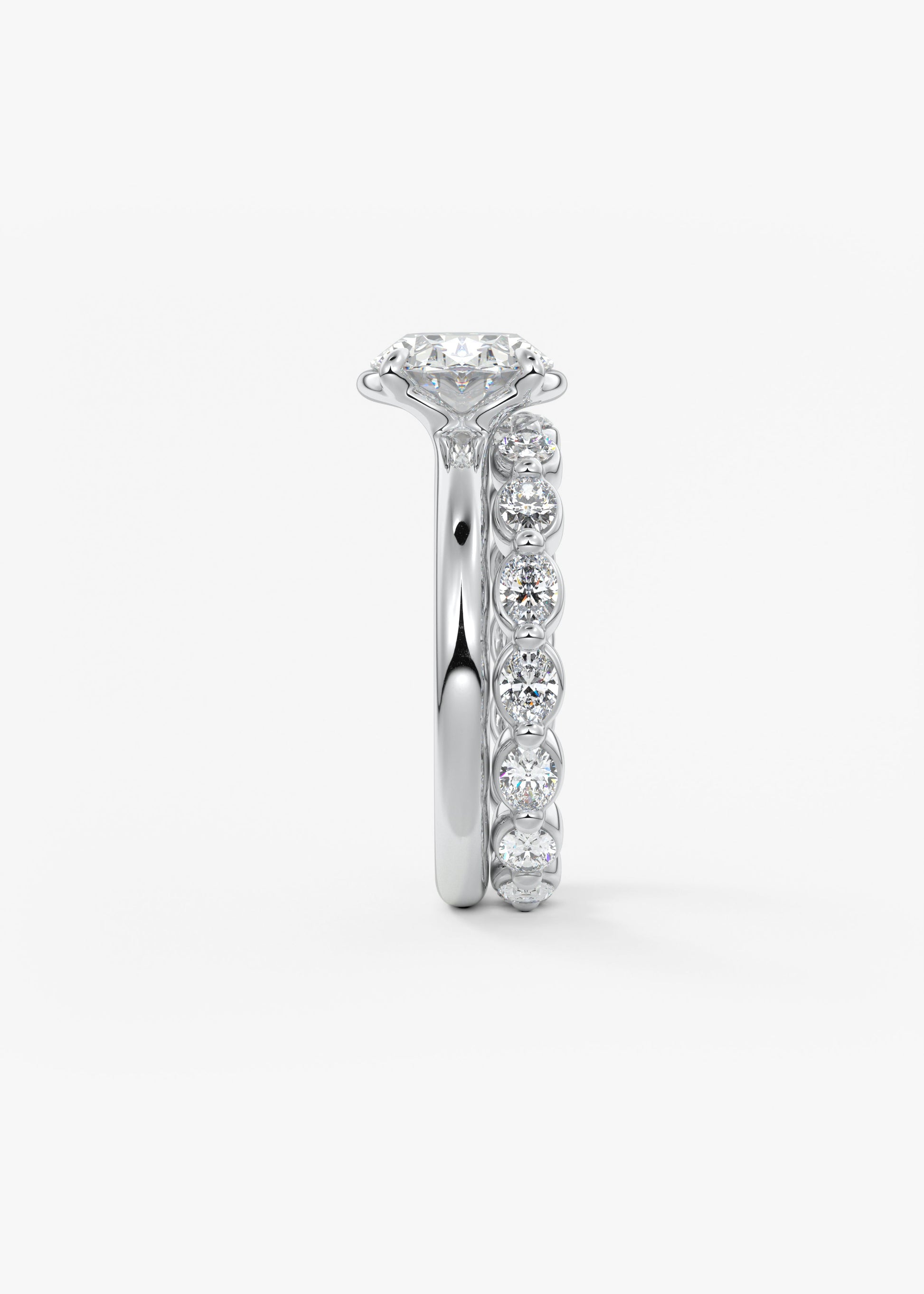 Oval Solitaire With Raised Basket Gallery Lab Grown Diamond Engagement Ring