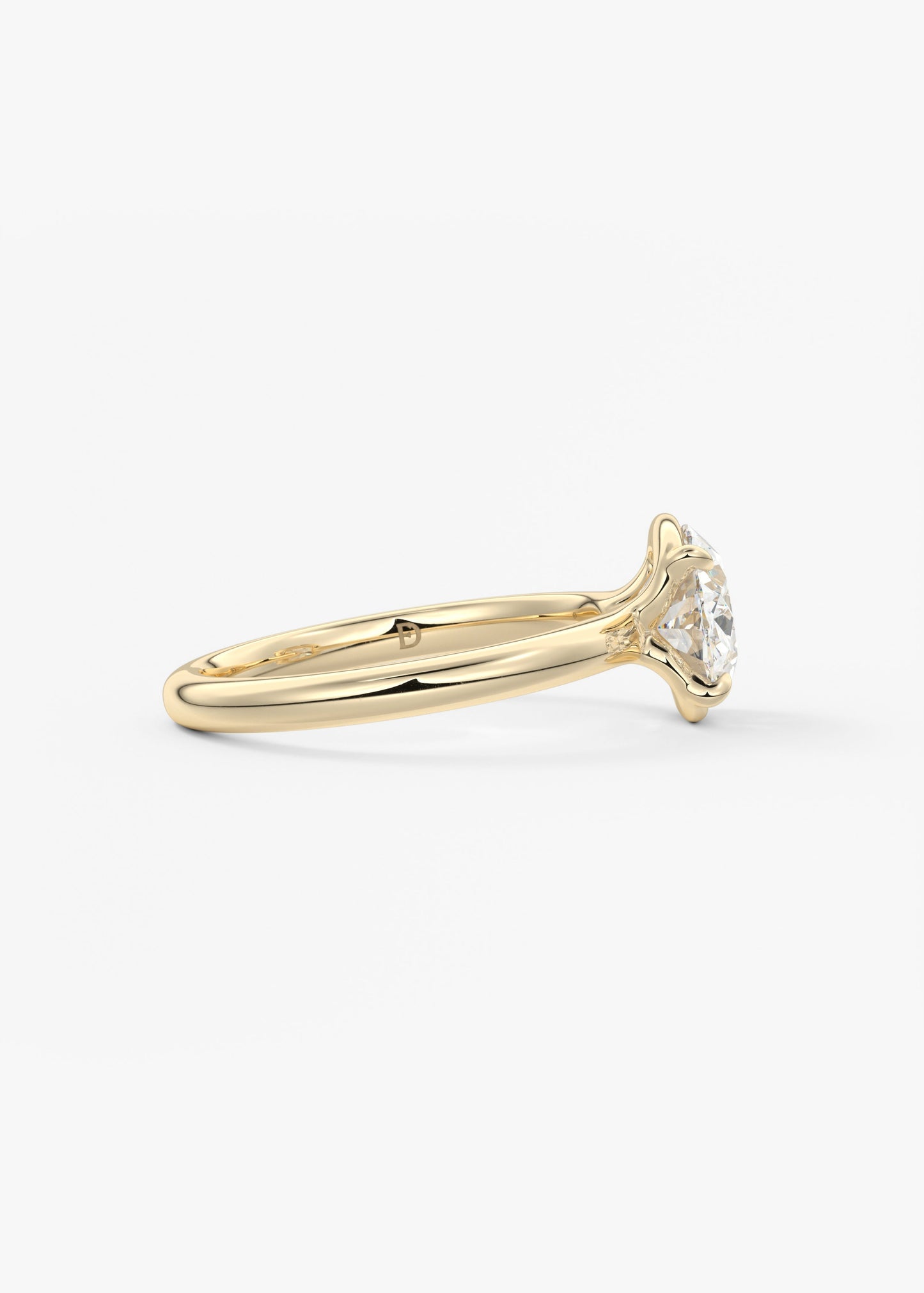 Oval Solitaire With Raised Basket Gallery Lab Grown Diamond Engagement Ring