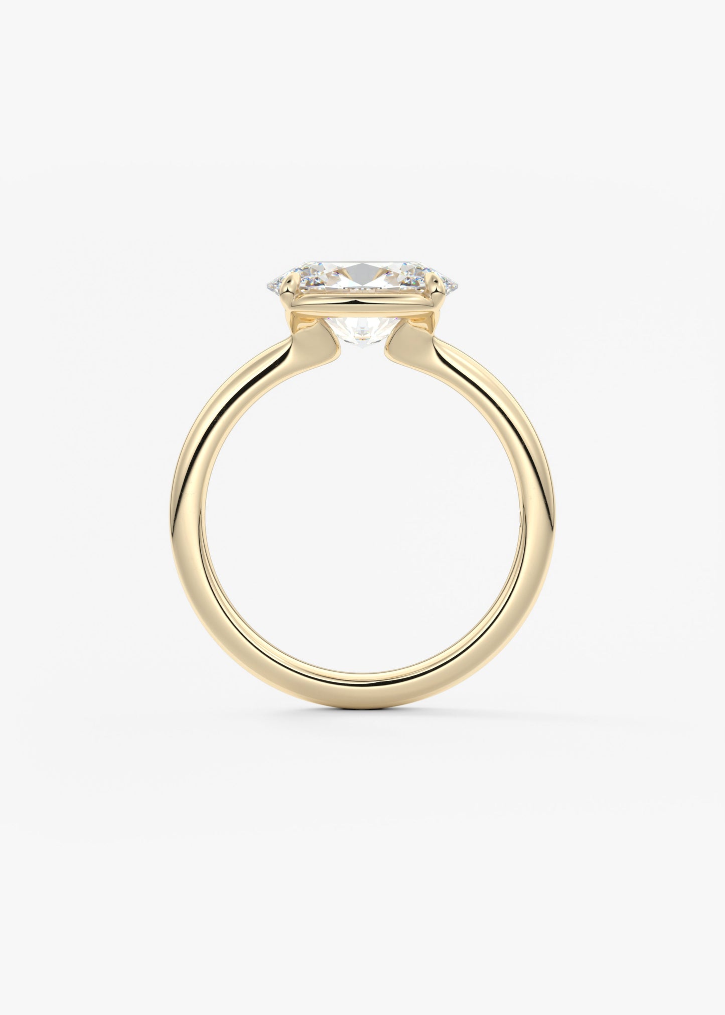 Oval Solitaire With Raised Basket Gallery Lab Grown Diamond Engagement Ring