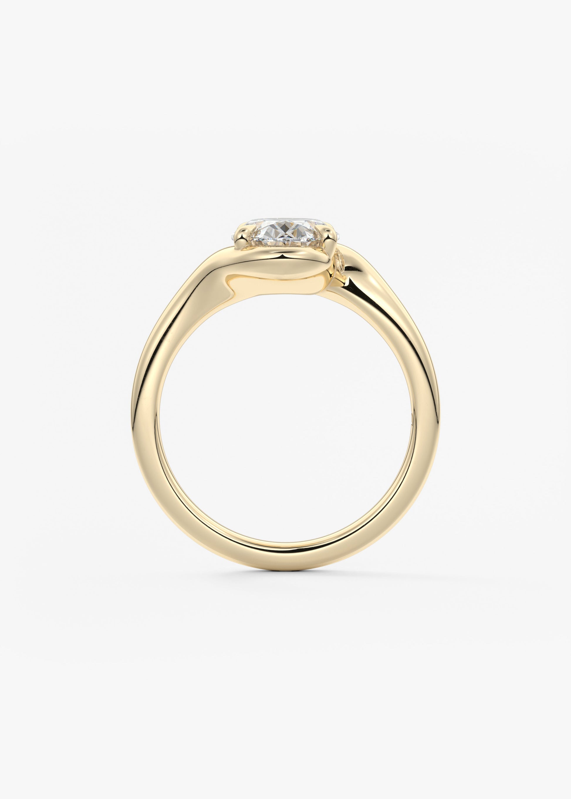 Oval Solitaire With Raised Basket Gallery Lab Grown Diamond Engagement Ring