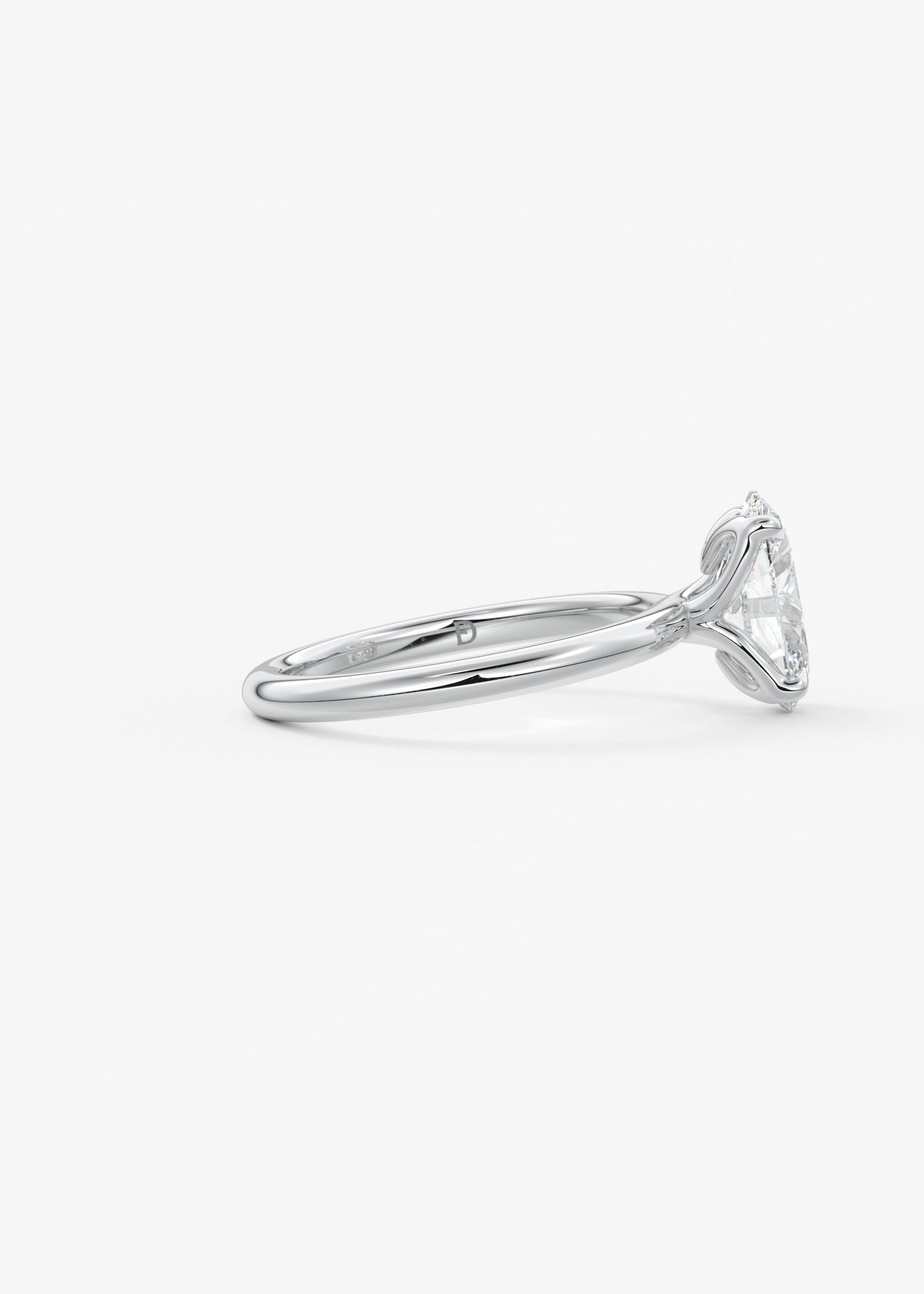 Oval Solitaire With Raised Basket Gallery Lab Grown Diamond Engagement Ring
