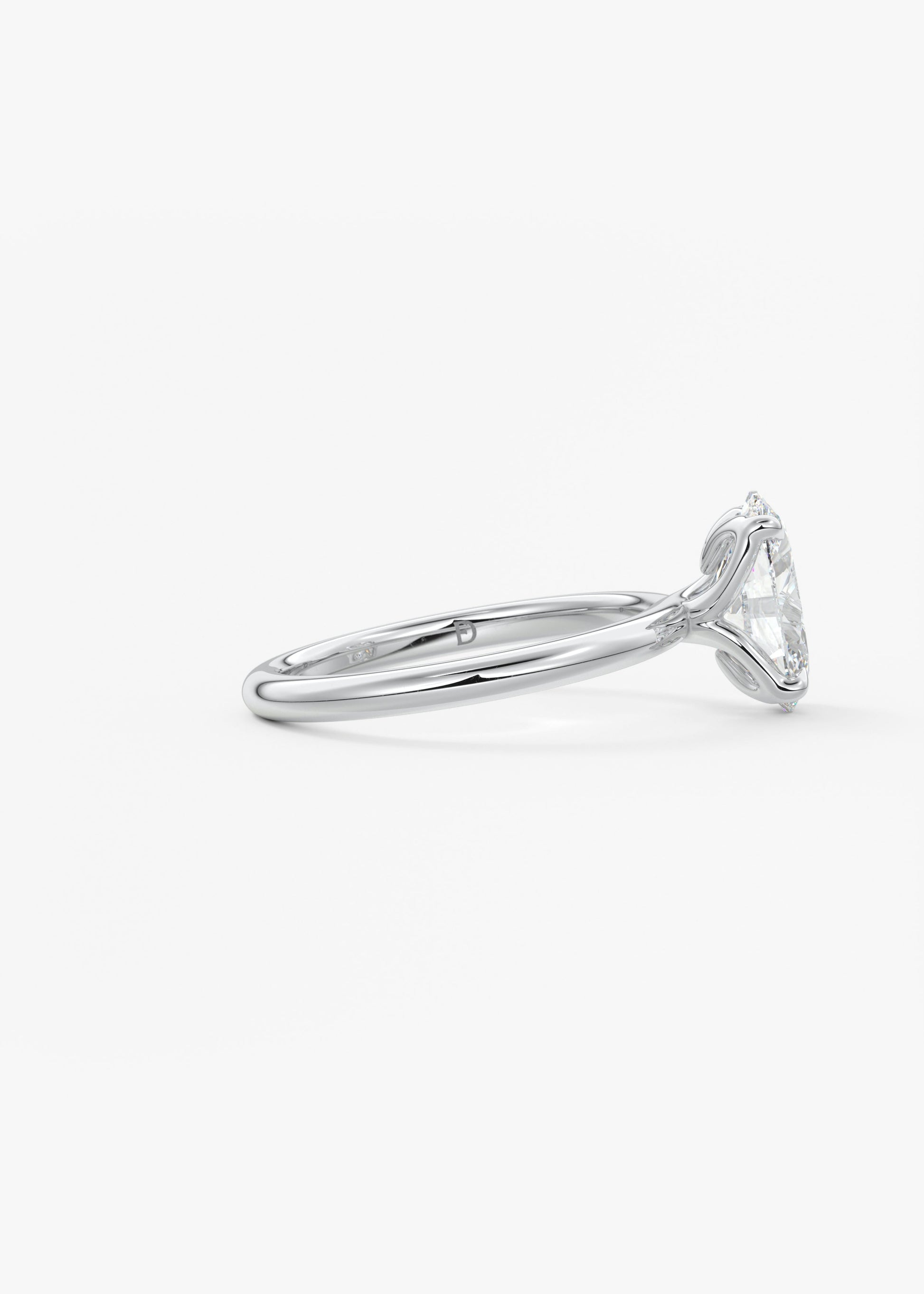 Oval Solitaire With Raised Basket Gallery Lab Grown Diamond Engagement Ring
