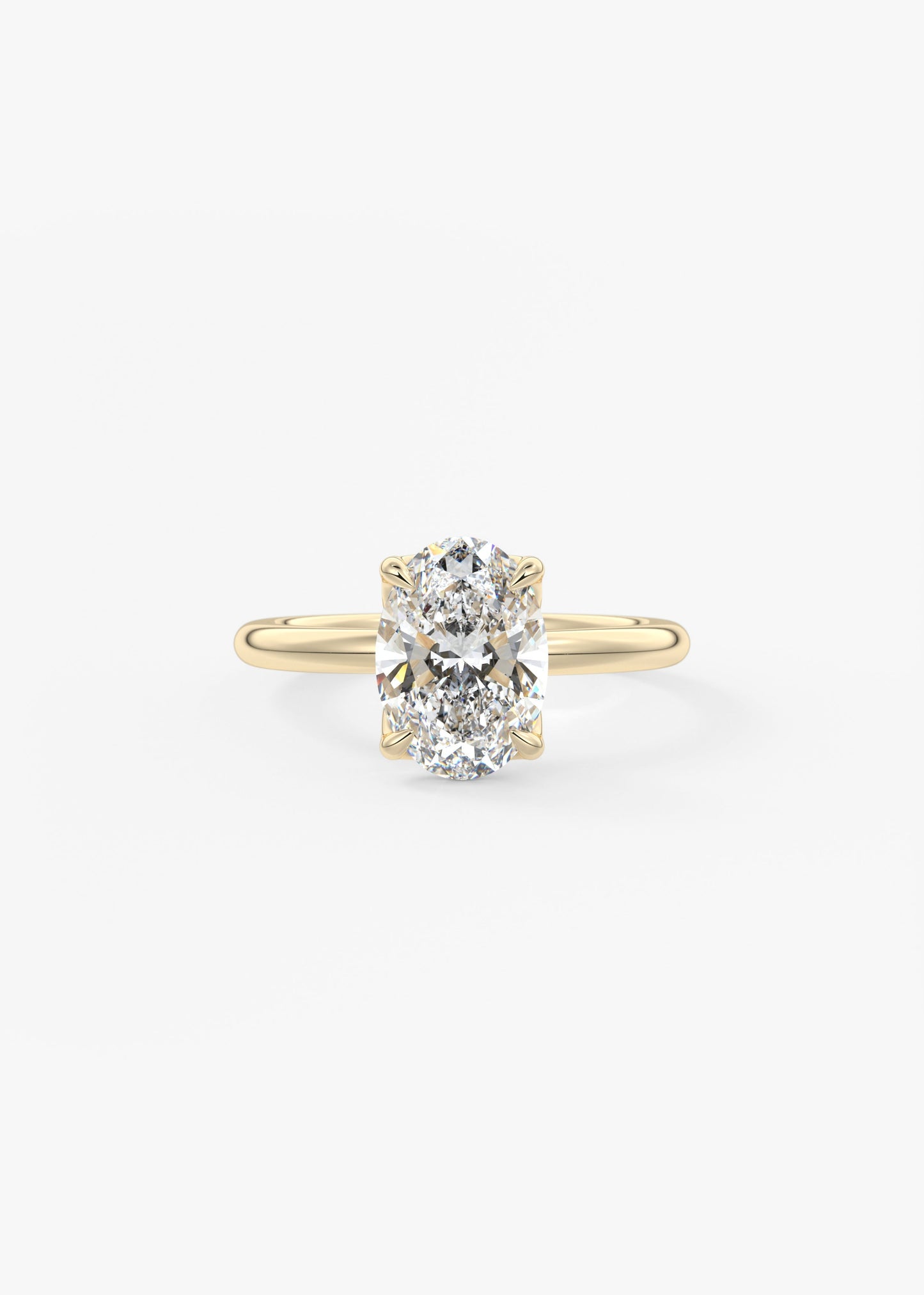 Oval Solitaire With Raised Basket Gallery Lab Grown Diamond Engagement Ring