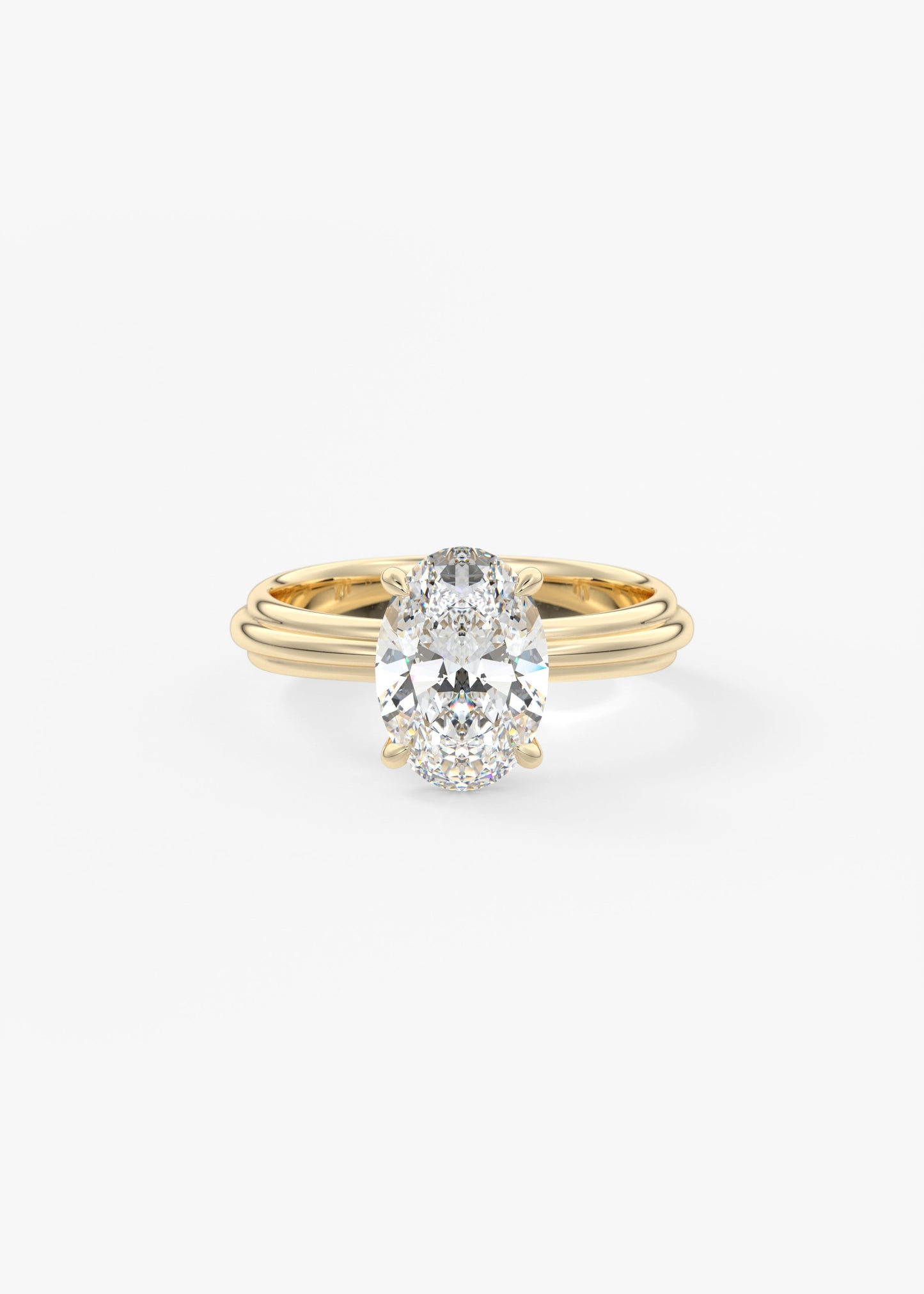 Oval Solitaire With Raised Basket Gallery Lab Grown Diamond Engagement Ring