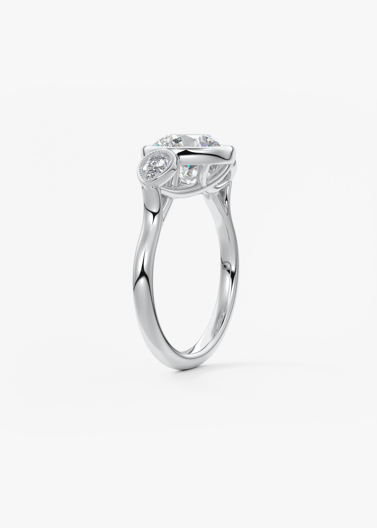 Oval Solitaire With Raised Basket Gallery Lab Grown Diamond Engagement Ring