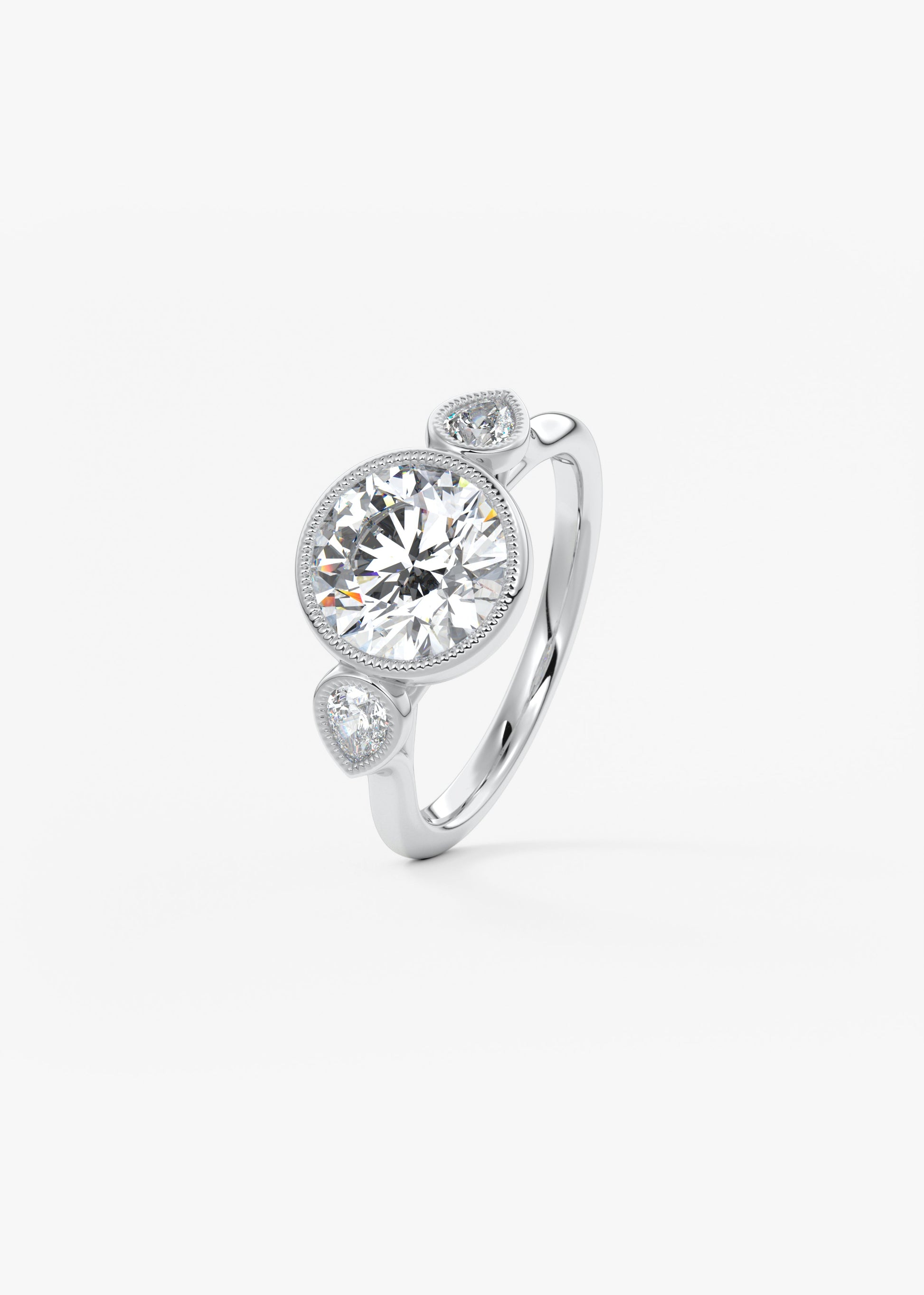 Oval Solitaire With Raised Basket Gallery Lab Grown Diamond Engagement Ring
