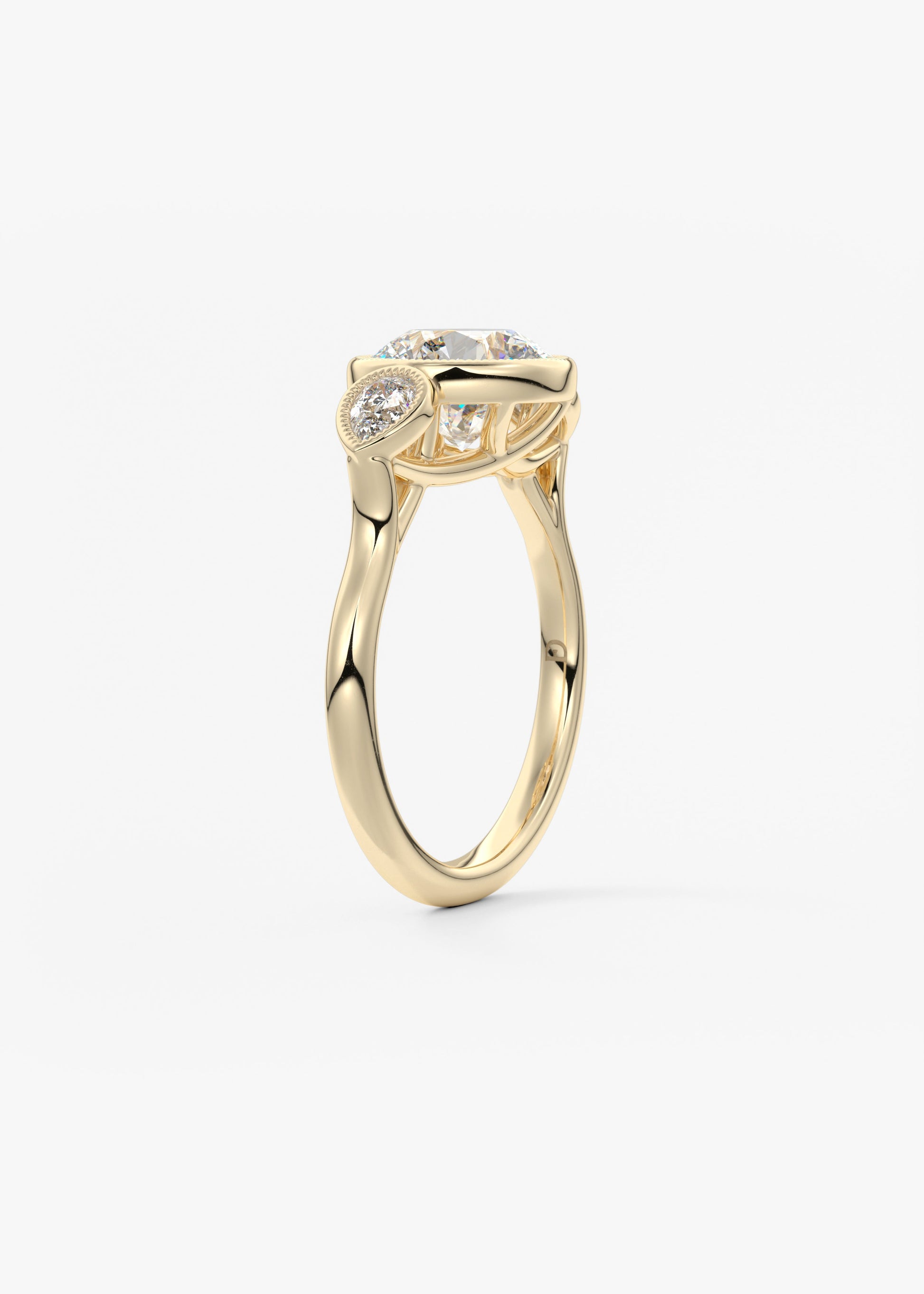 Oval Solitaire With Raised Basket Gallery Lab Grown Diamond Engagement Ring