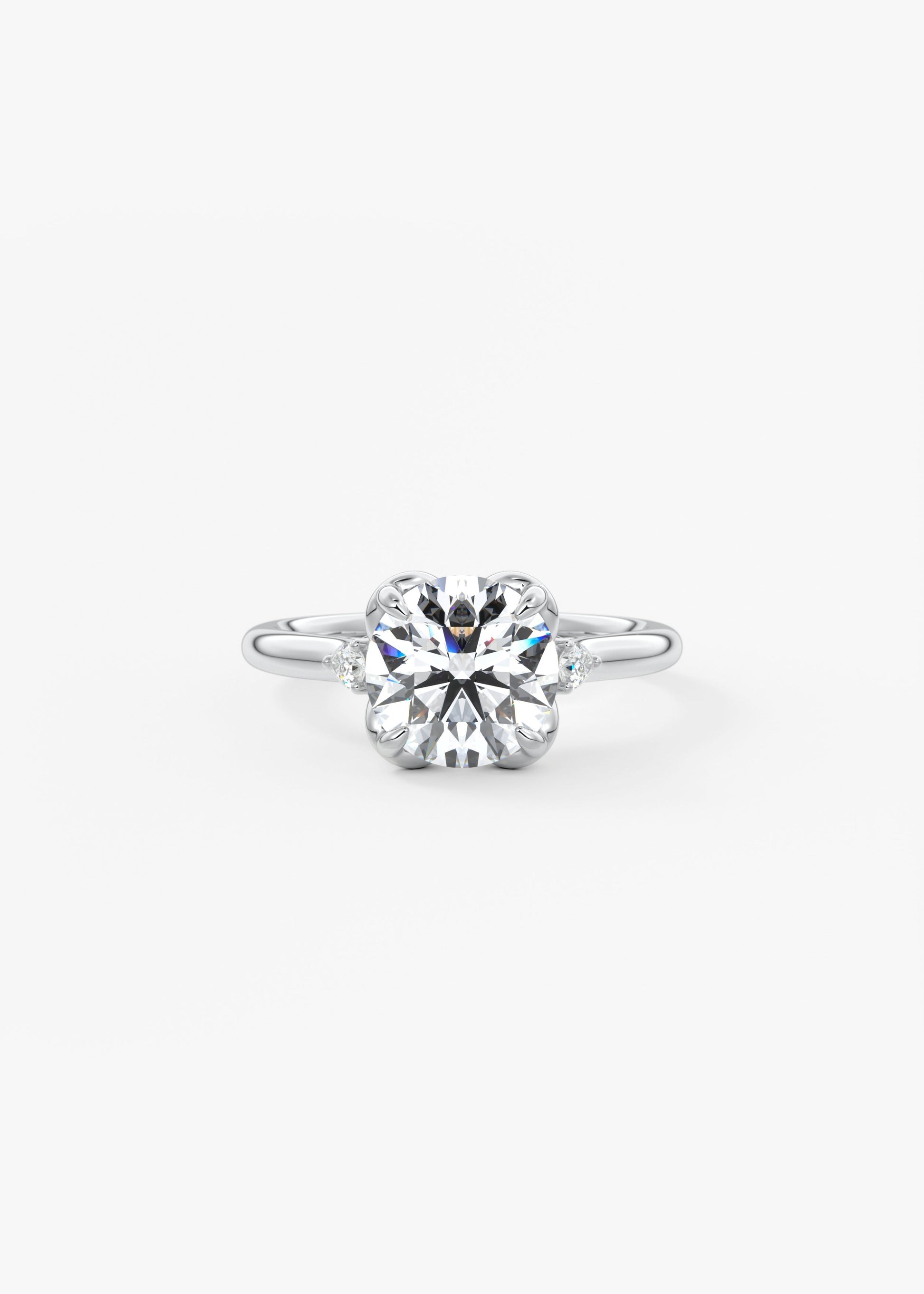 Oval Solitaire With Raised Basket Gallery Lab Grown Diamond Engagement Ring