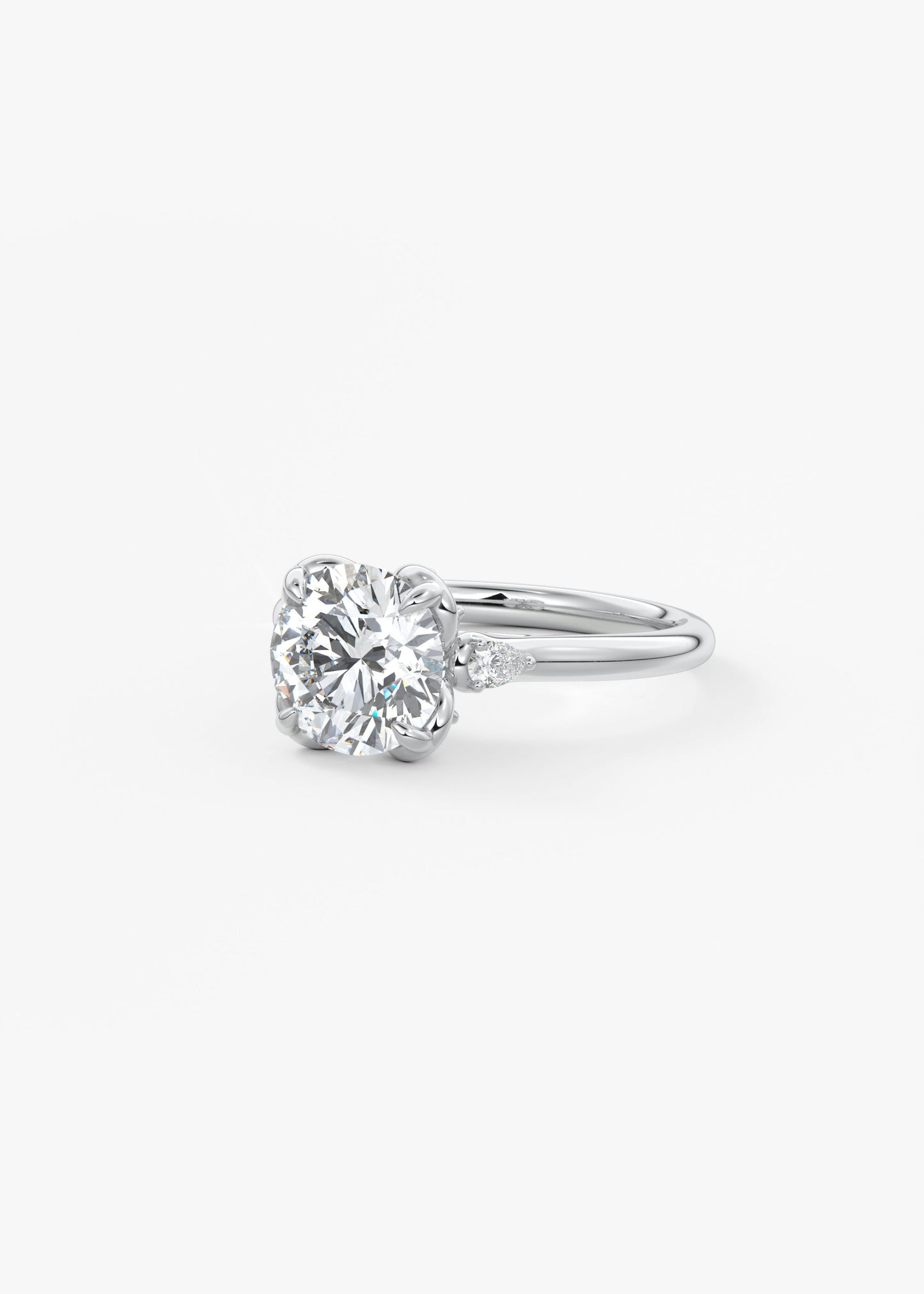 Oval Solitaire With Raised Basket Gallery Lab Grown Diamond Engagement Ring