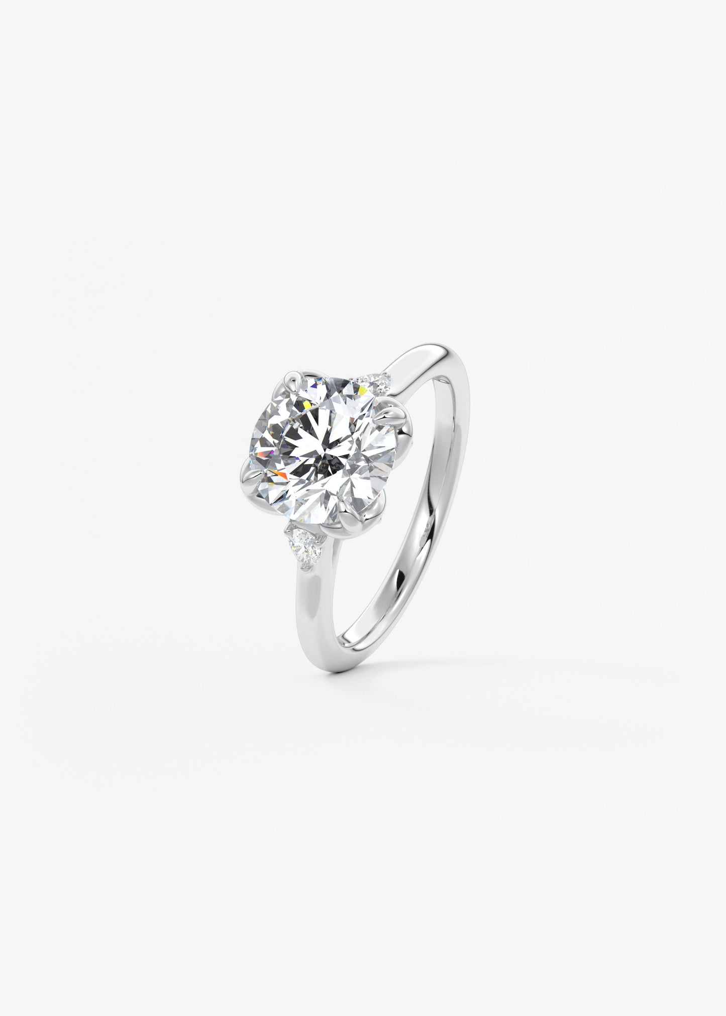 Oval Solitaire With Raised Basket Gallery Lab Grown Diamond Engagement Ring