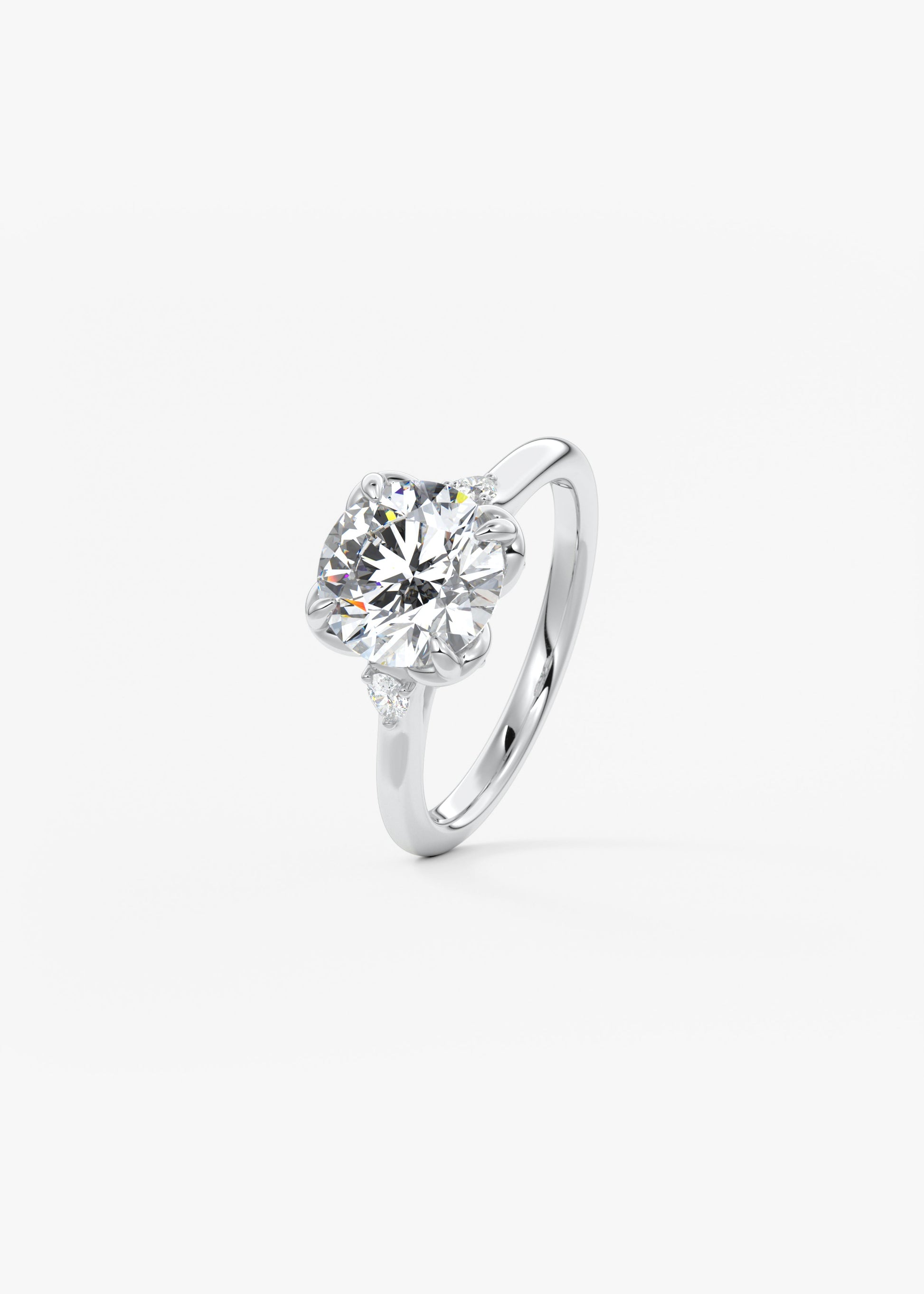 Oval Solitaire With Raised Basket Gallery Lab Grown Diamond Engagement Ring