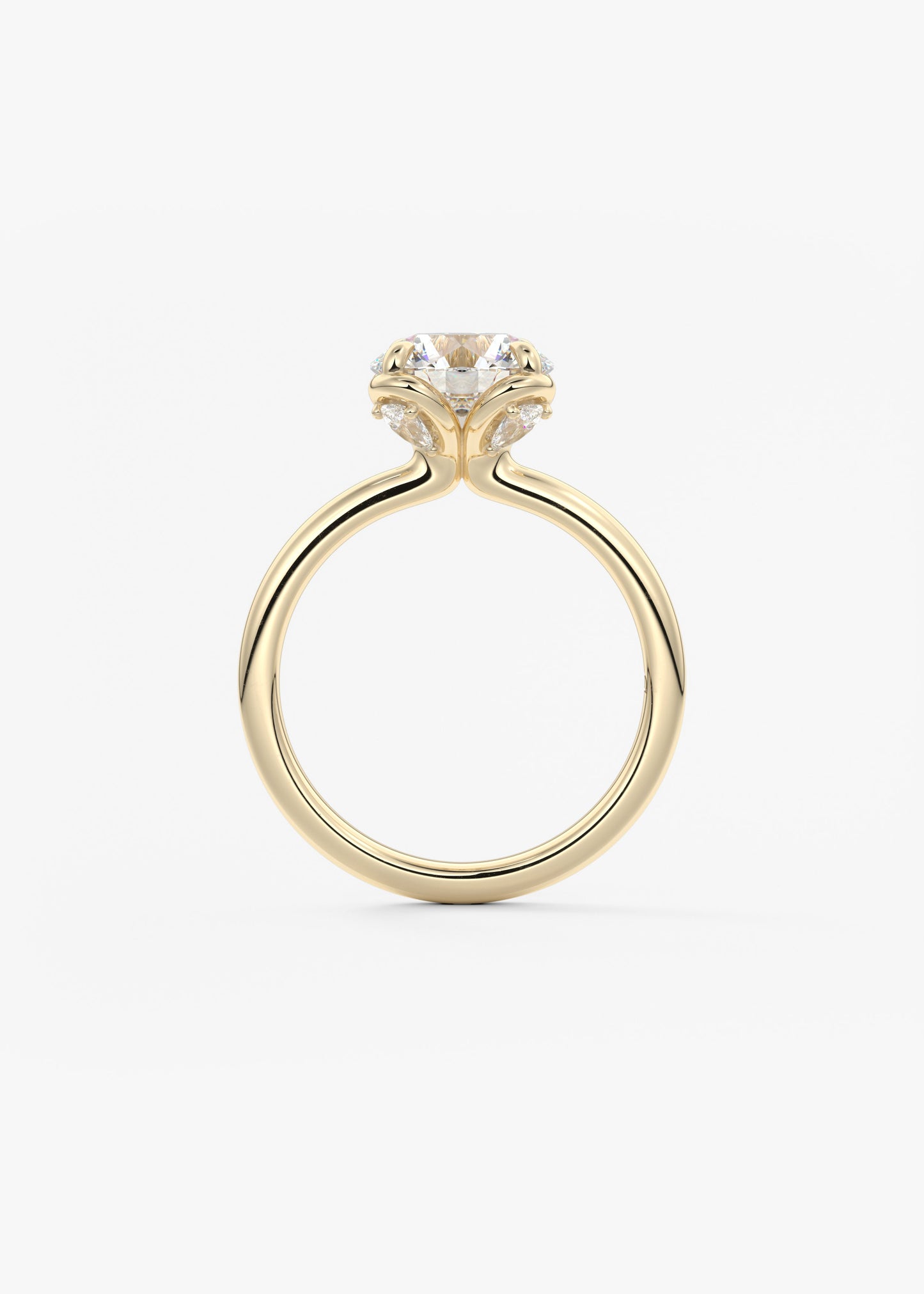 Oval Solitaire With Raised Basket Gallery Lab Grown Diamond Engagement Ring