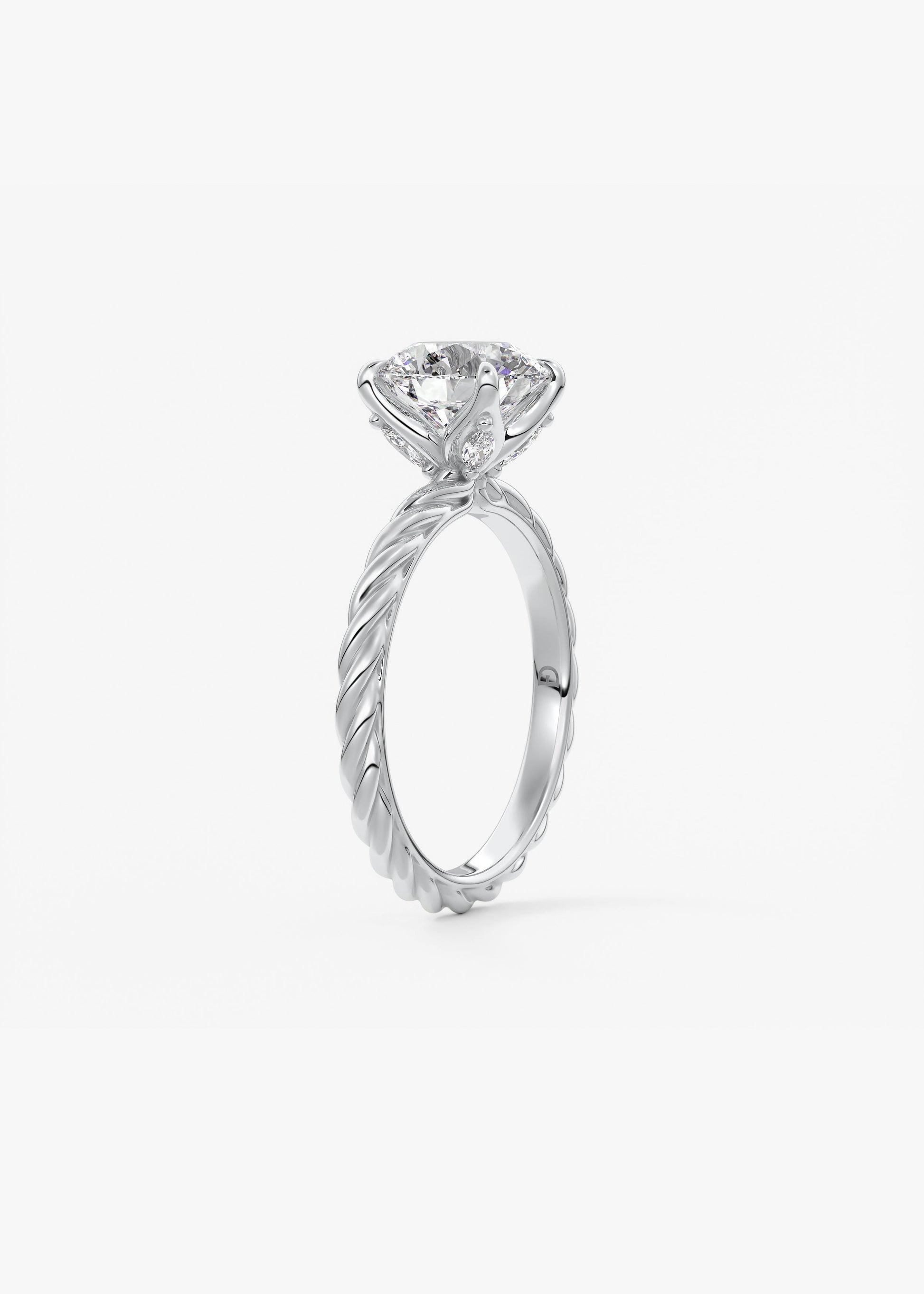 Oval Solitaire With Raised Basket Gallery Lab Grown Diamond Engagement Ring