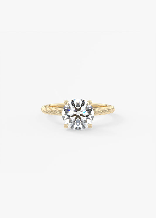 Oval Solitaire With Raised Basket Gallery Lab Grown Diamond Engagement Ring