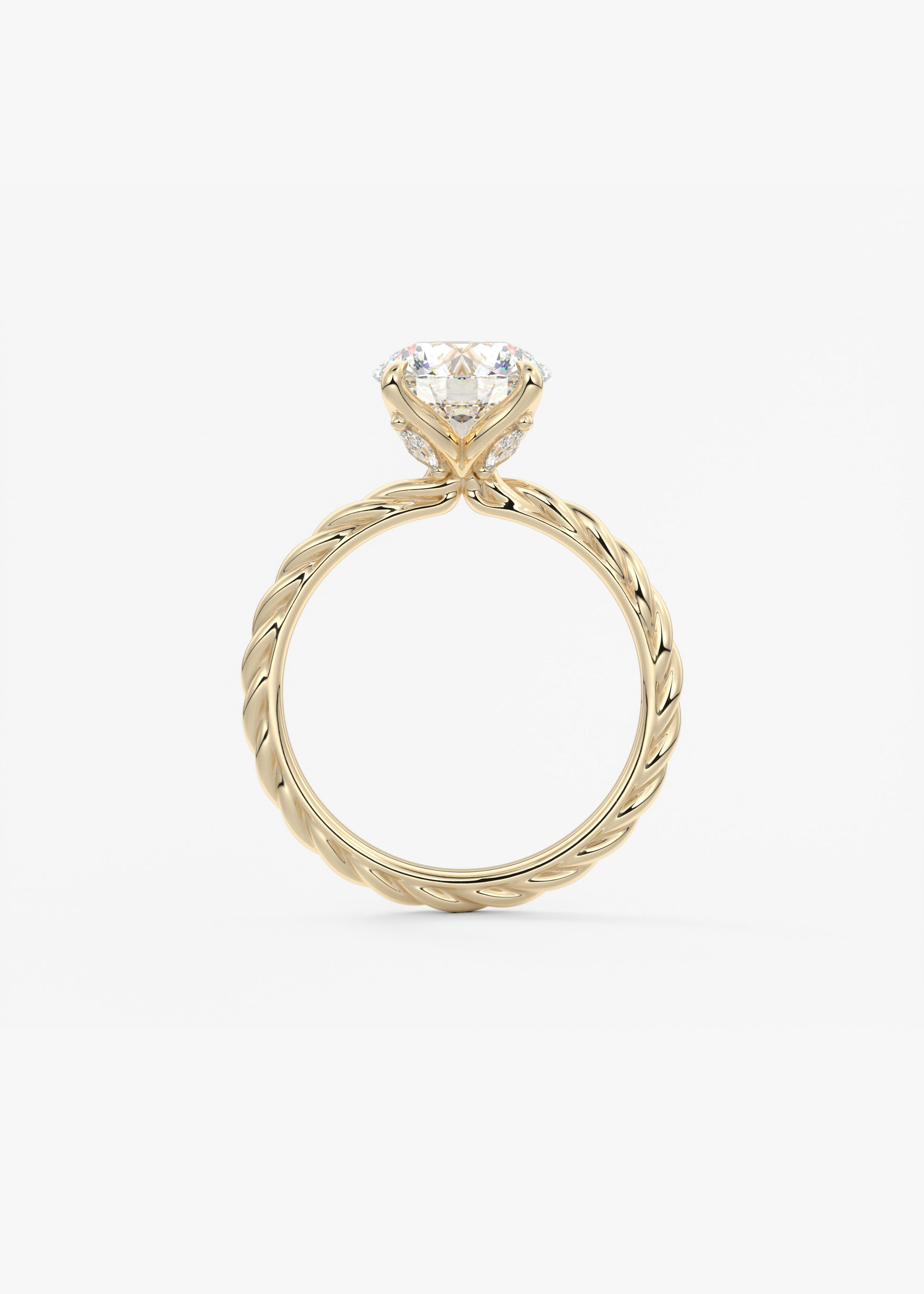 Oval Solitaire With Raised Basket Gallery Lab Grown Diamond Engagement Ring