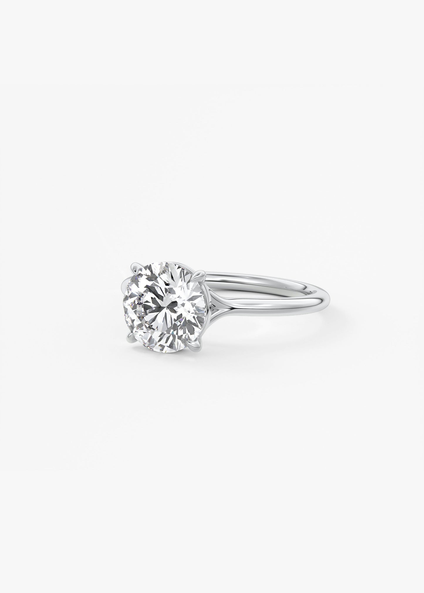 Oval Solitaire With Raised Basket Gallery Lab Grown Diamond Engagement Ring