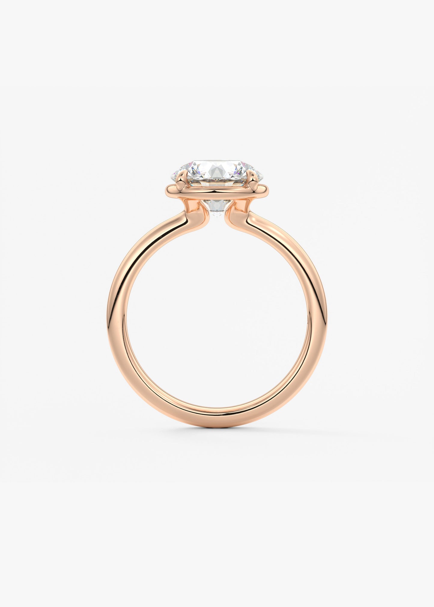 Oval Solitaire With Raised Basket Gallery Lab Grown Diamond Engagement Ring