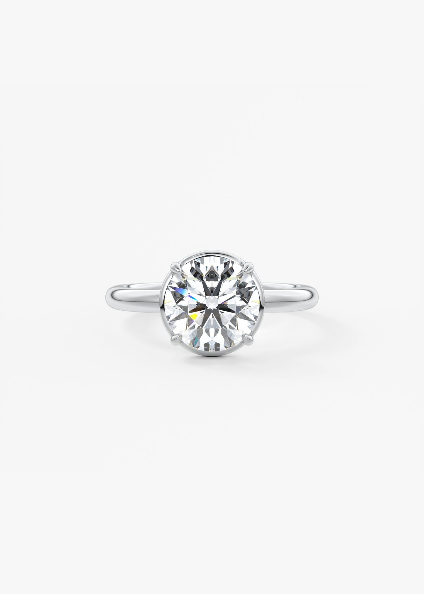 Oval Solitaire With Raised Basket Gallery Lab Grown Diamond Engagement Ring