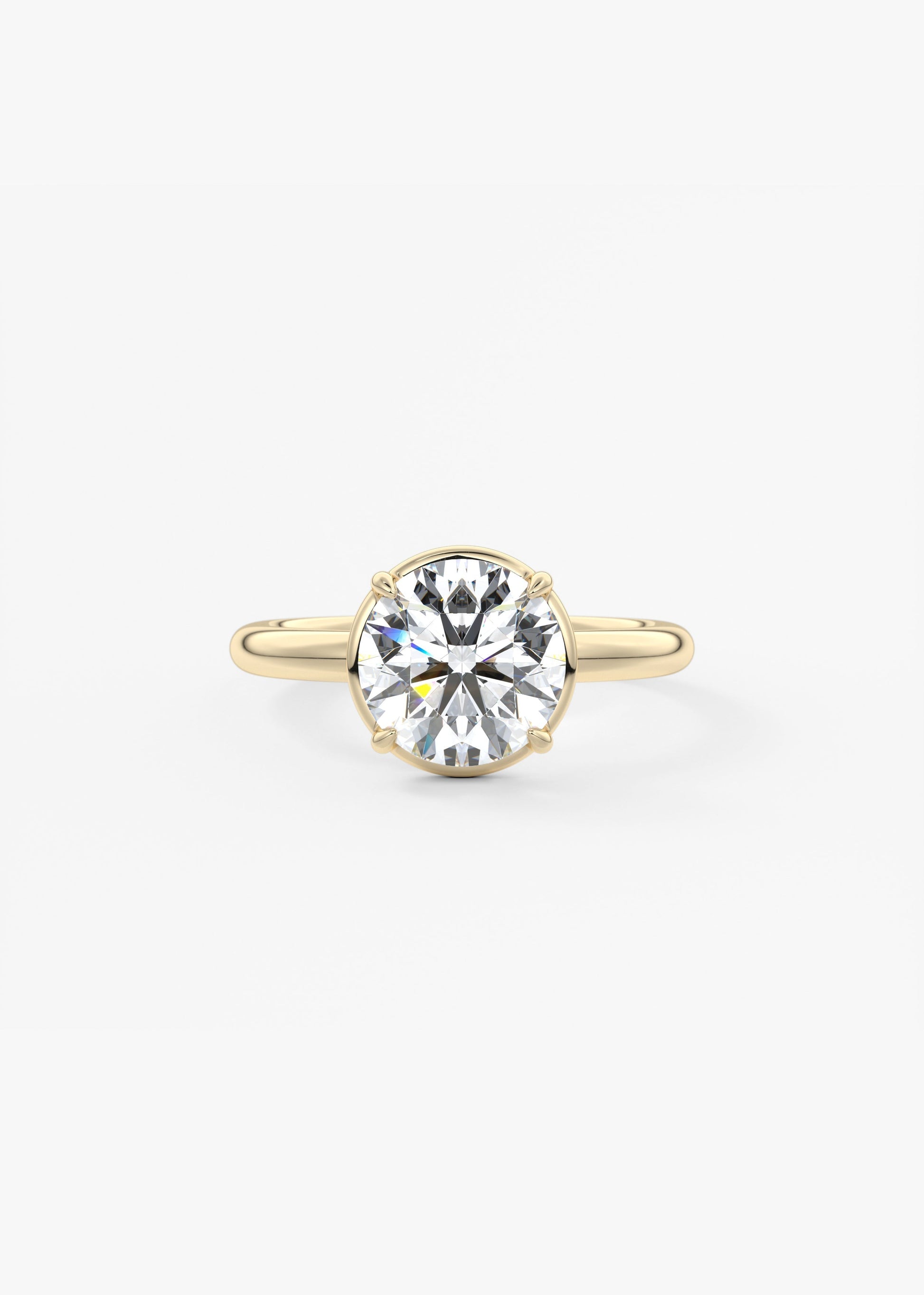 Oval Solitaire With Raised Basket Gallery Lab Grown Diamond Engagement Ring