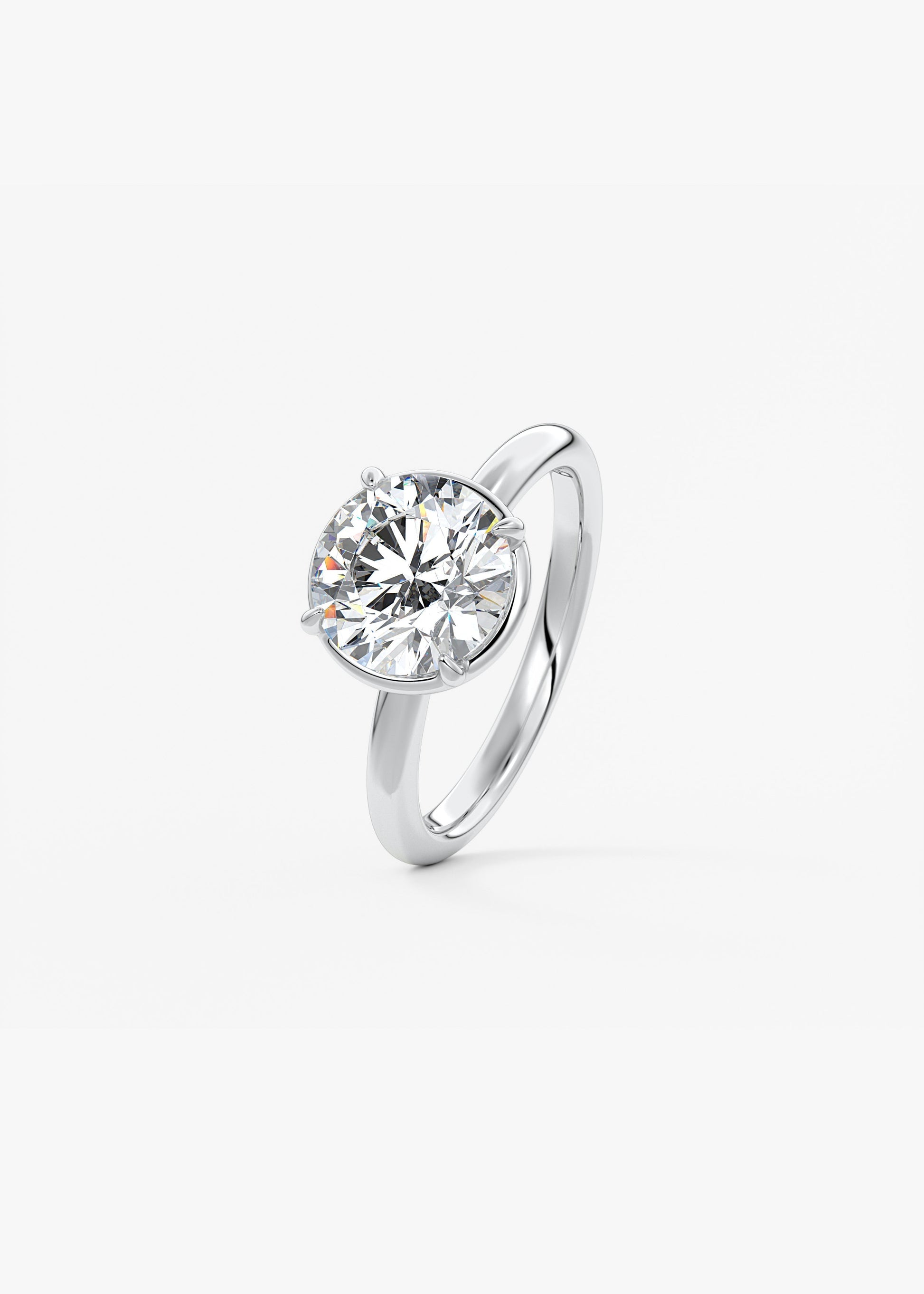 Oval Solitaire With Raised Basket Gallery Lab Grown Diamond Engagement Ring