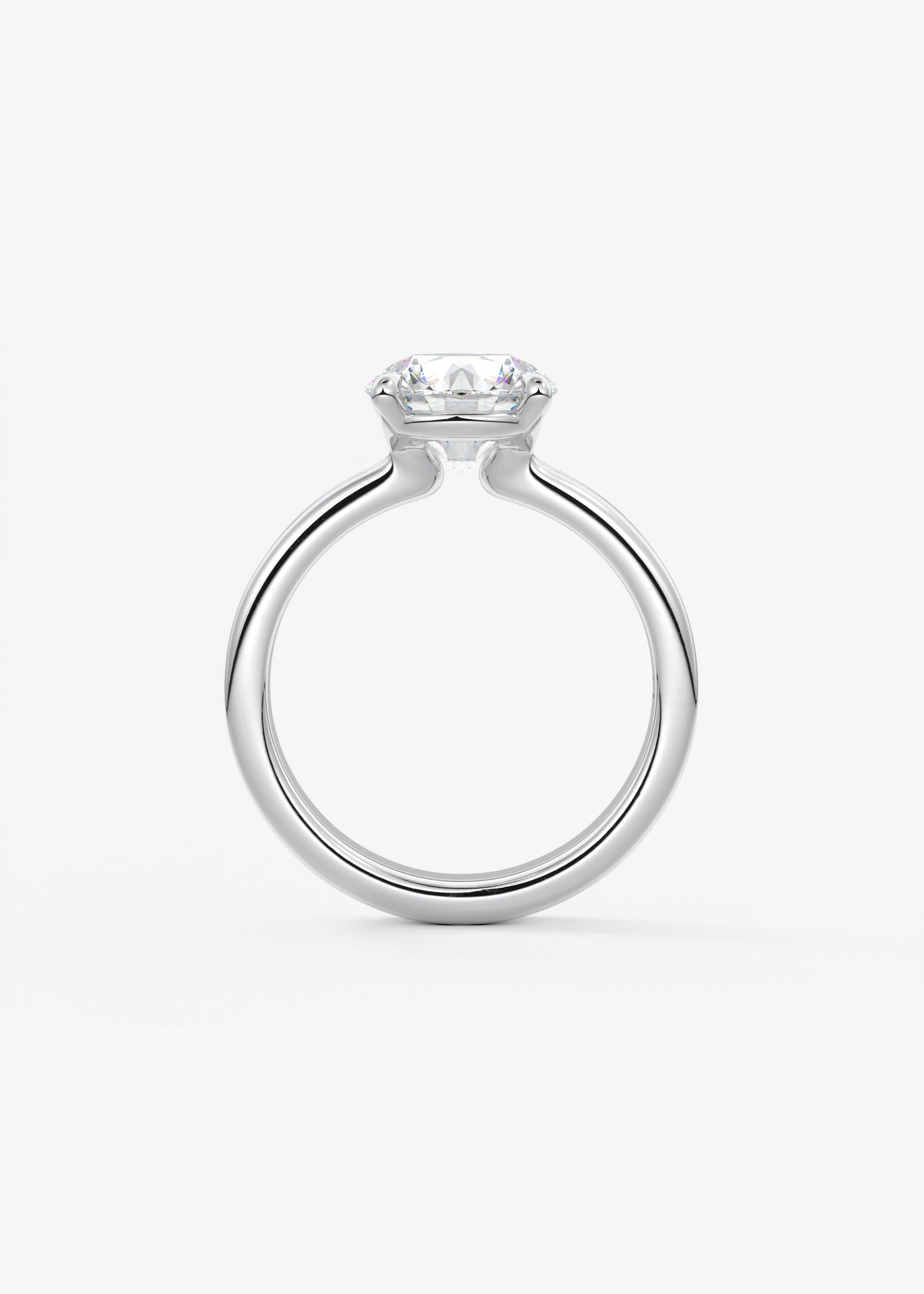 Oval Solitaire With Raised Basket Gallery Lab Grown Diamond Engagement Ring