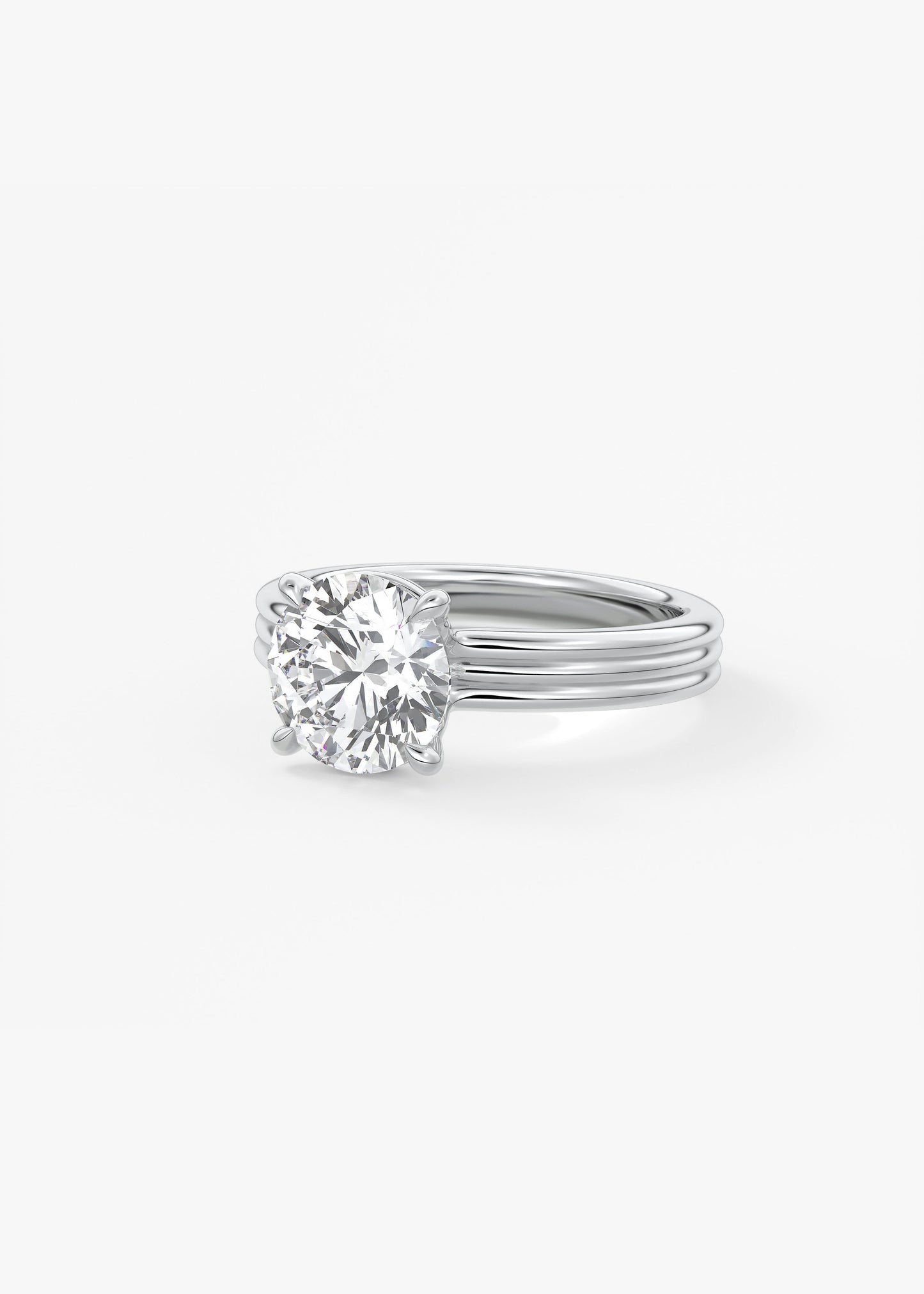 Oval Solitaire With Raised Basket Gallery Lab Grown Diamond Engagement Ring