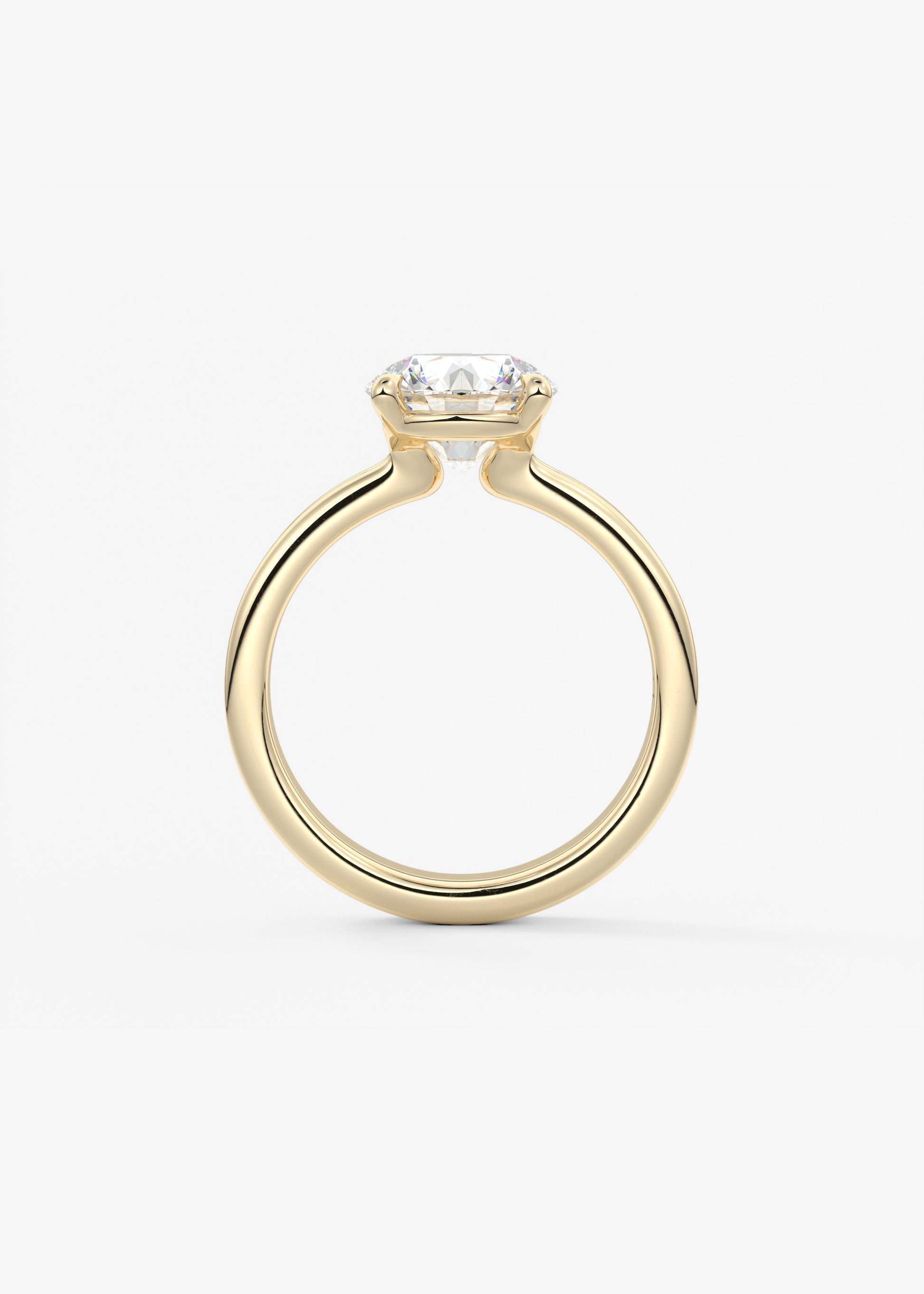 Oval Solitaire With Raised Basket Gallery Lab Grown Diamond Engagement Ring