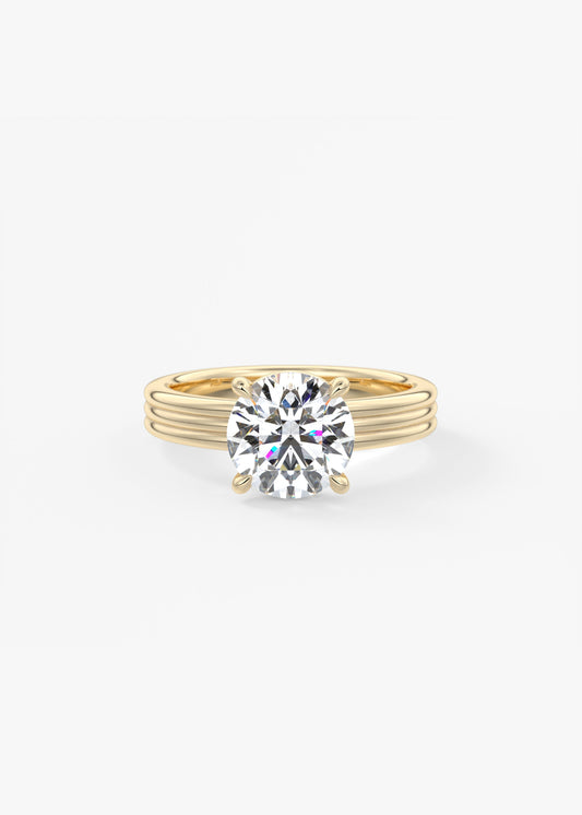 Oval Solitaire With Raised Basket Gallery Lab Grown Diamond Engagement Ring