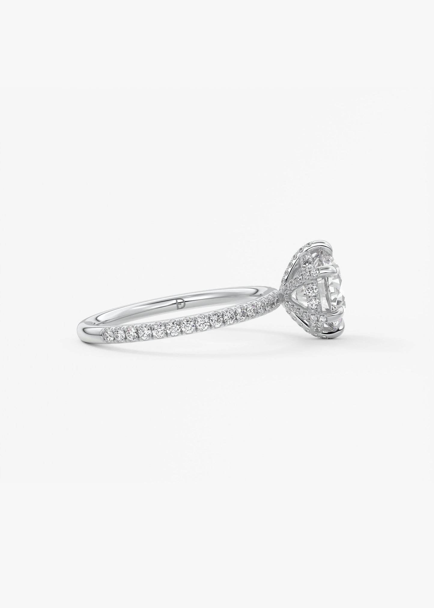 Oval Solitaire With Raised Basket Gallery Lab Grown Diamond Engagement Ring