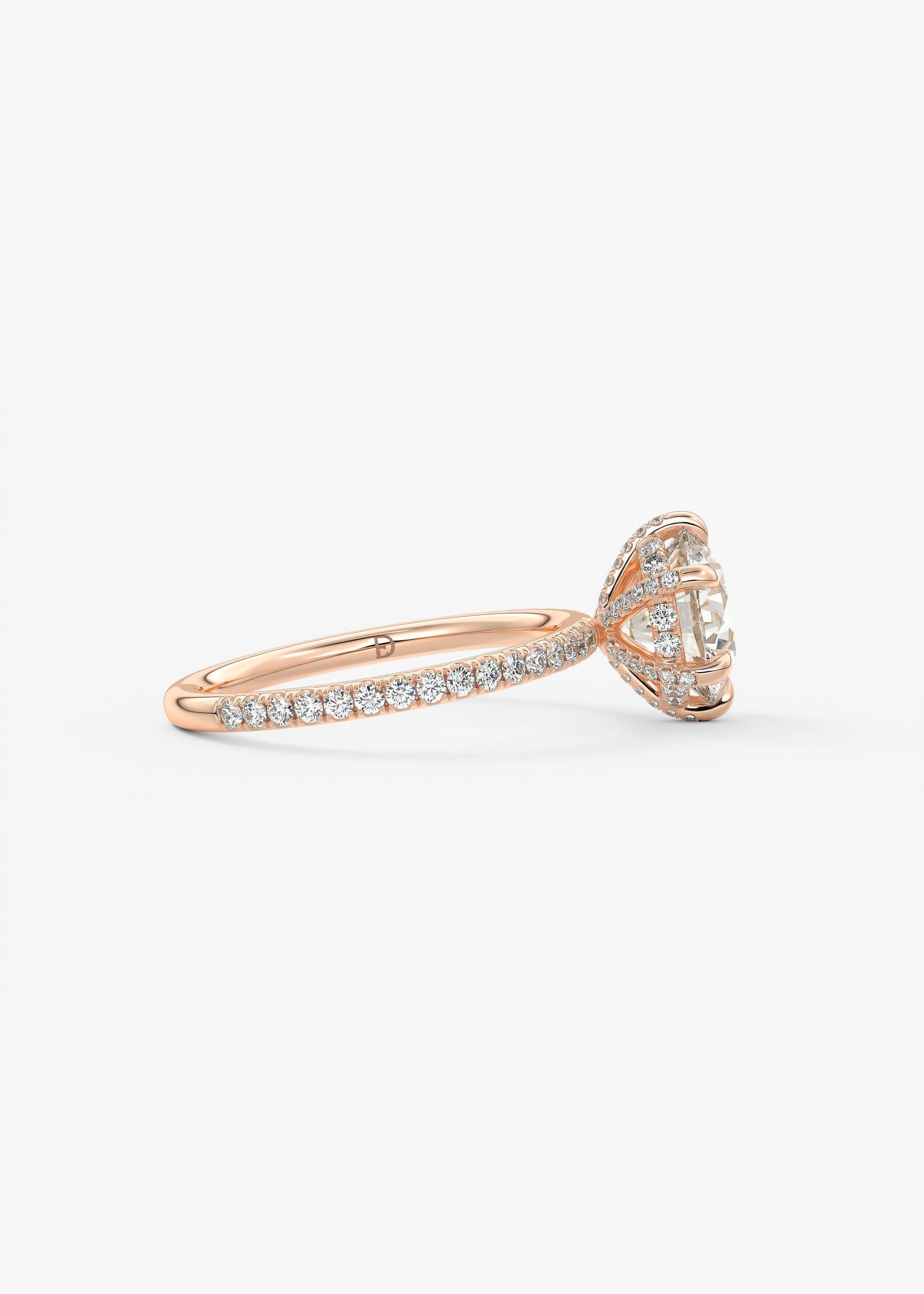 Oval Solitaire With Raised Basket Gallery Lab Grown Diamond Engagement Ring
