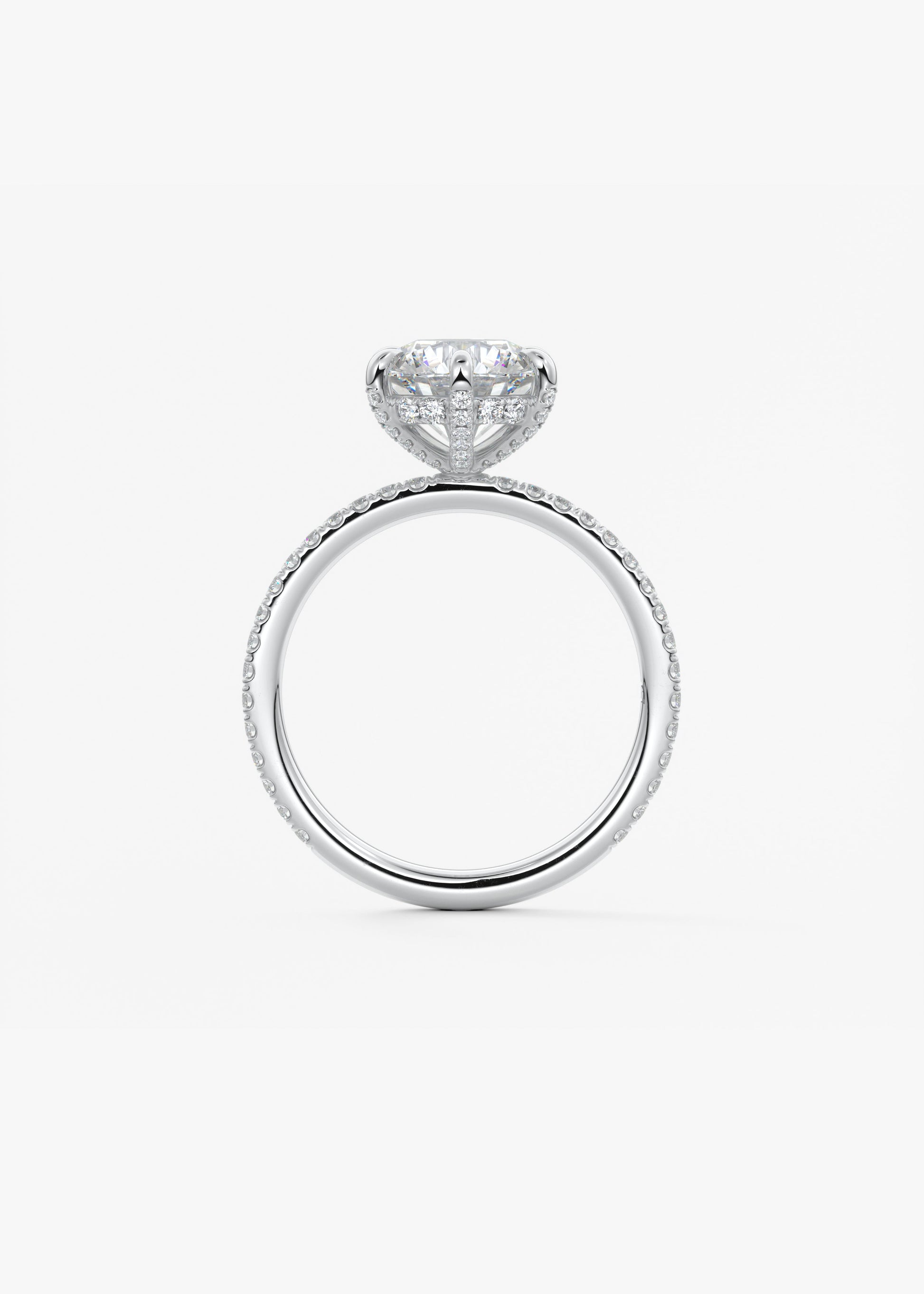 Oval Solitaire With Raised Basket Gallery Lab Grown Diamond Engagement Ring