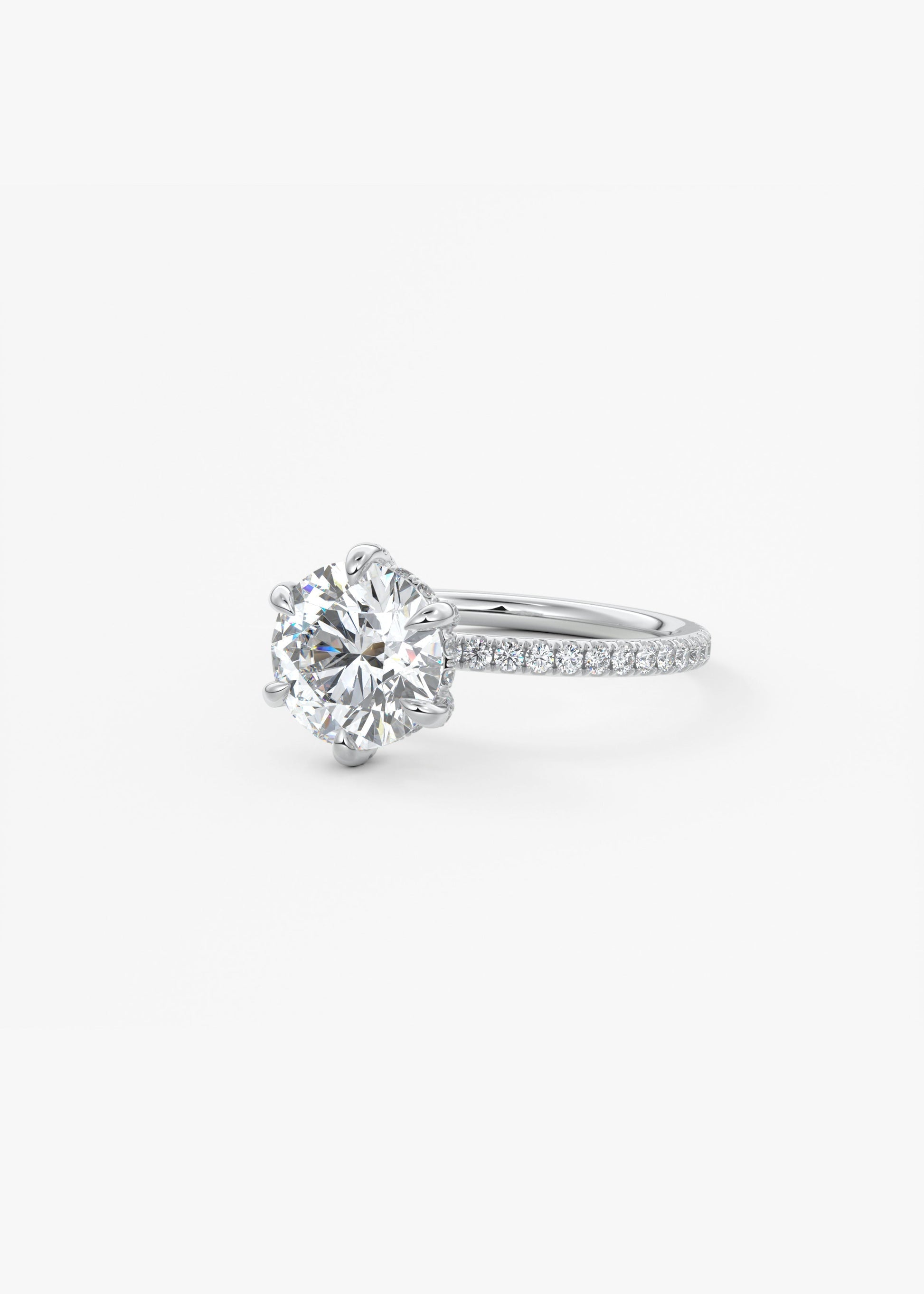 Oval Solitaire With Raised Basket Gallery Lab Grown Diamond Engagement Ring