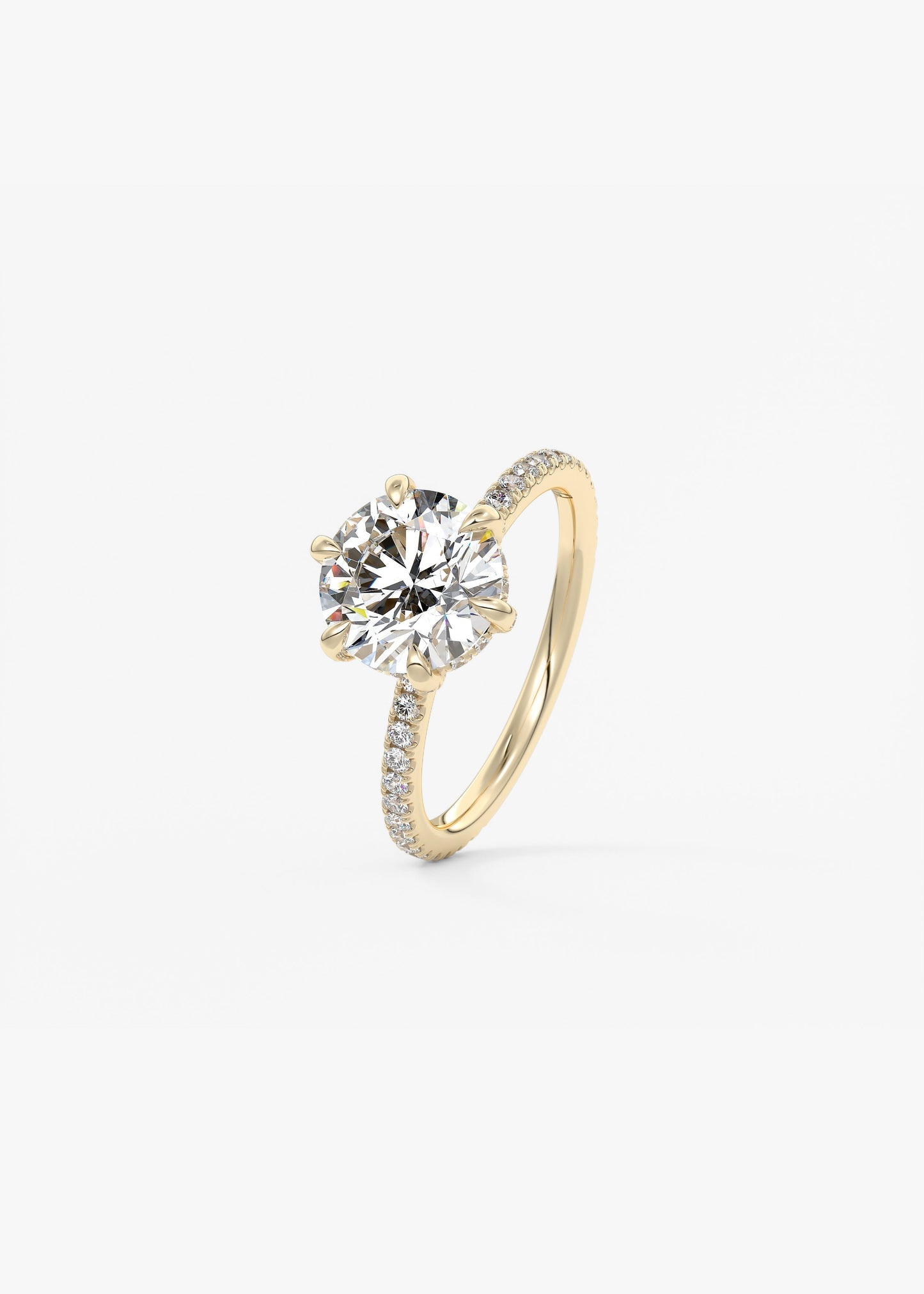 Oval Solitaire With Raised Basket Gallery Lab Grown Diamond Engagement Ring