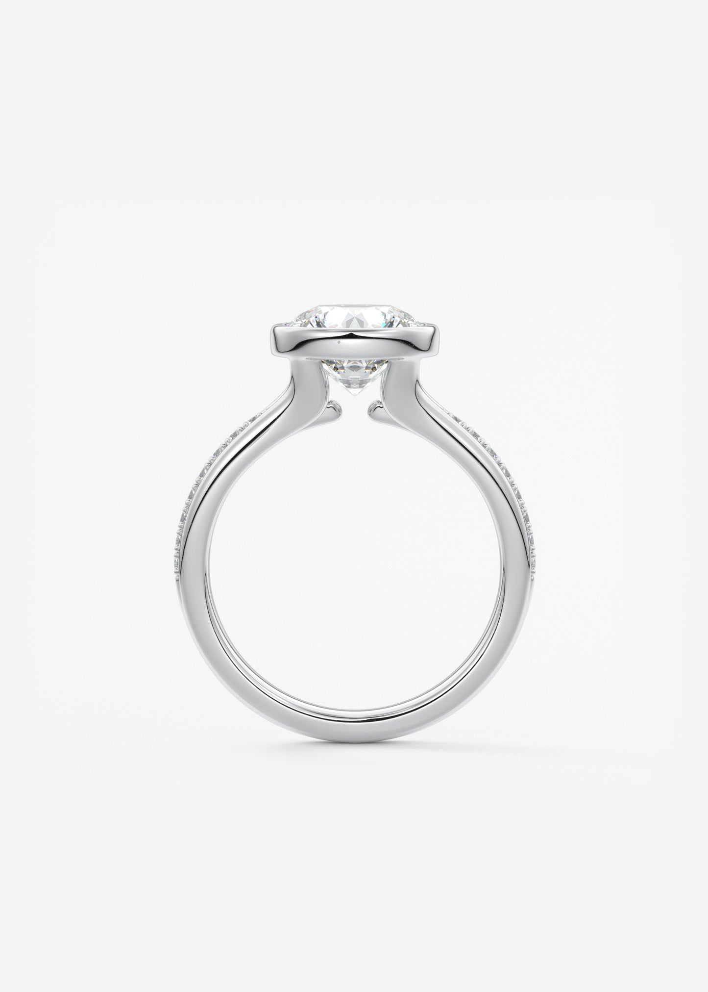 Oval Solitaire With Raised Basket Gallery Lab Grown Diamond Engagement Ring