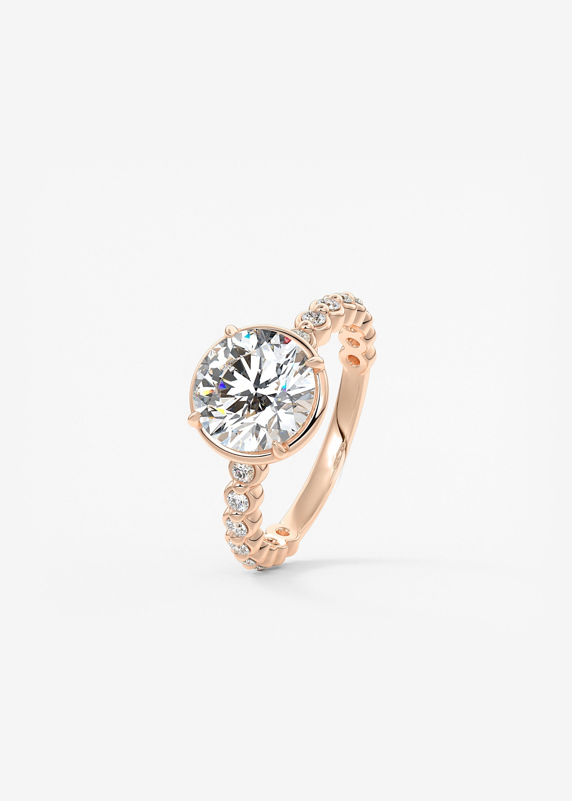 Oval Solitaire With Raised Basket Gallery Lab Grown Diamond Engagement Ring