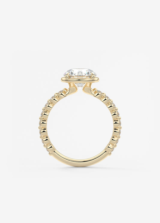Oval Solitaire With Raised Basket Gallery Lab Grown Diamond Engagement Ring