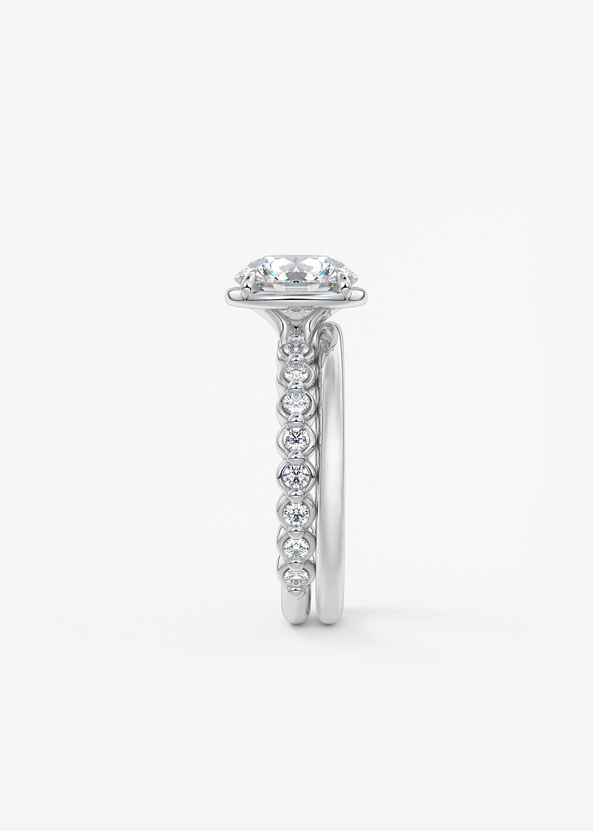 Oval Solitaire With Raised Basket Gallery Lab Grown Diamond Engagement Ring
