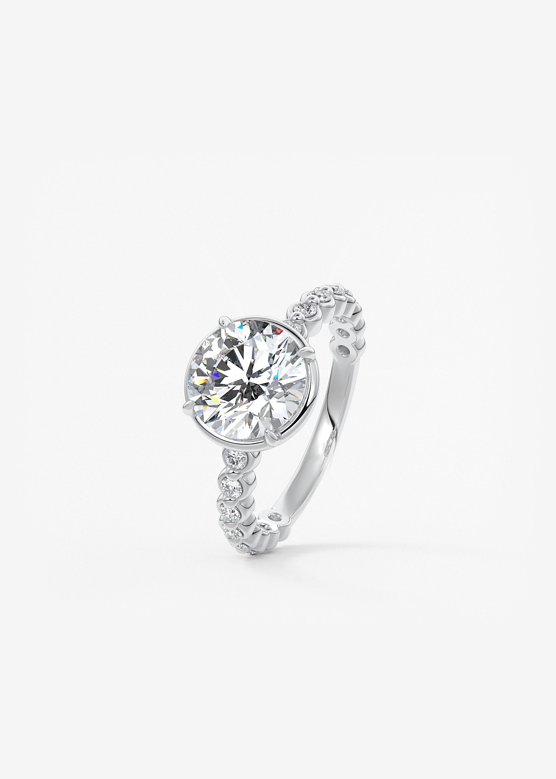 Oval Solitaire With Raised Basket Gallery Lab Grown Diamond Engagement Ring