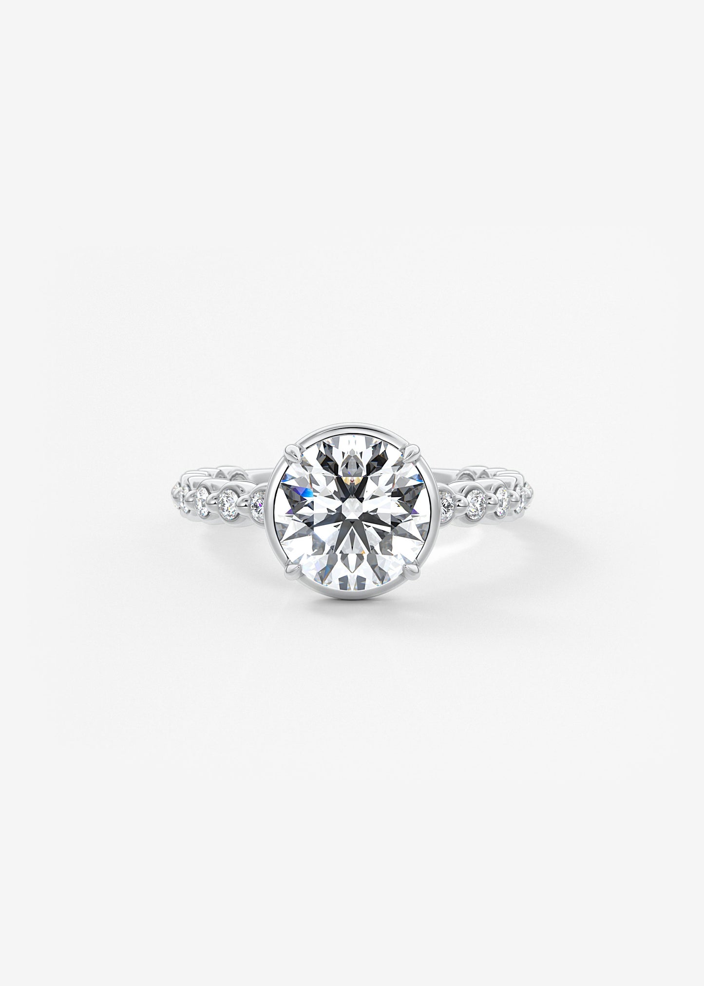Oval Solitaire With Raised Basket Gallery Lab Grown Diamond Engagement Ring