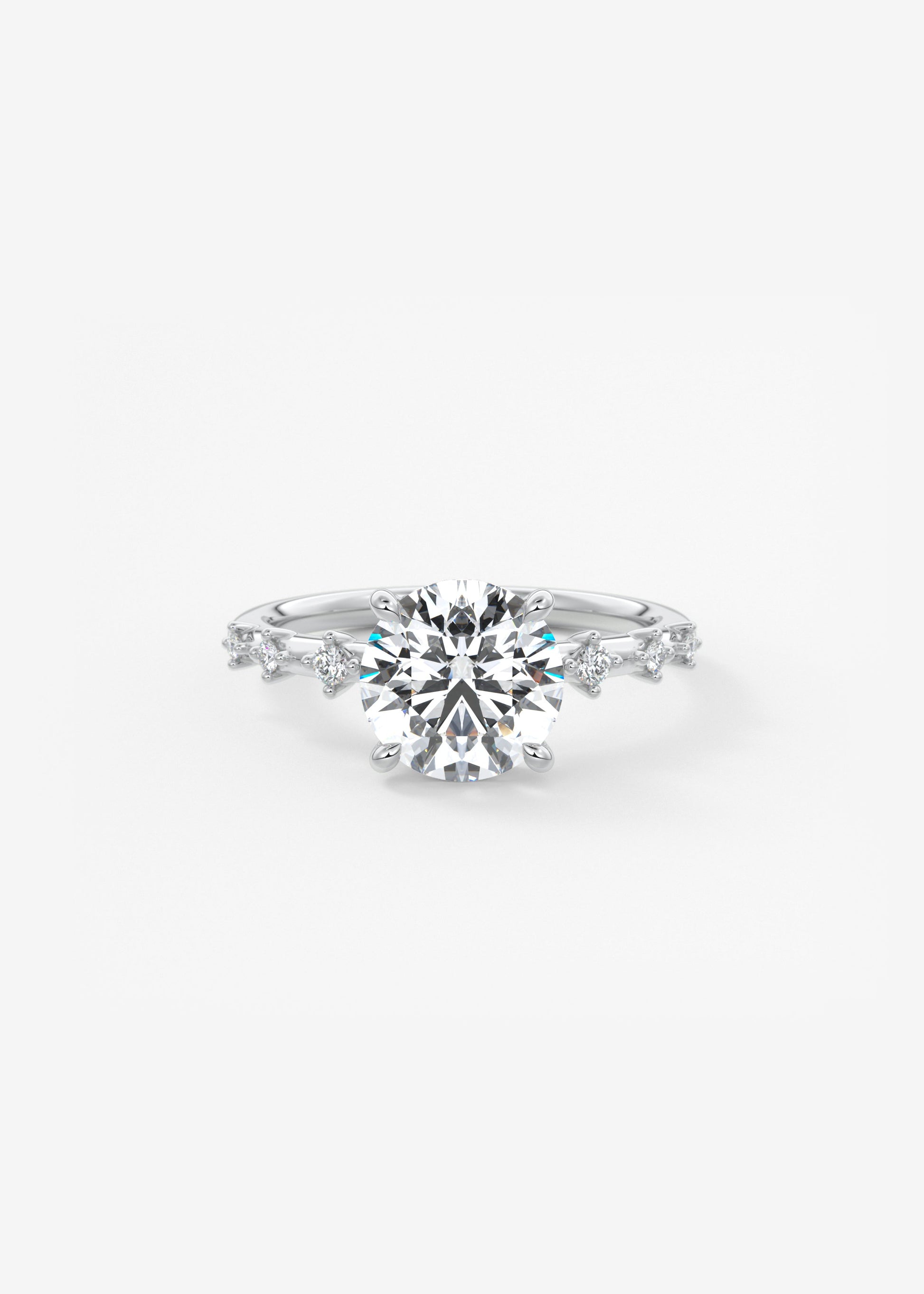 Oval Solitaire With Raised Basket Gallery Lab Grown Diamond Engagement Ring