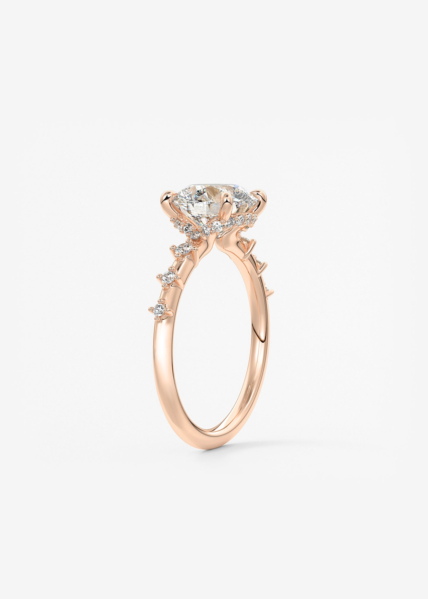 Oval Solitaire With Raised Basket Gallery Lab Grown Diamond Engagement Ring