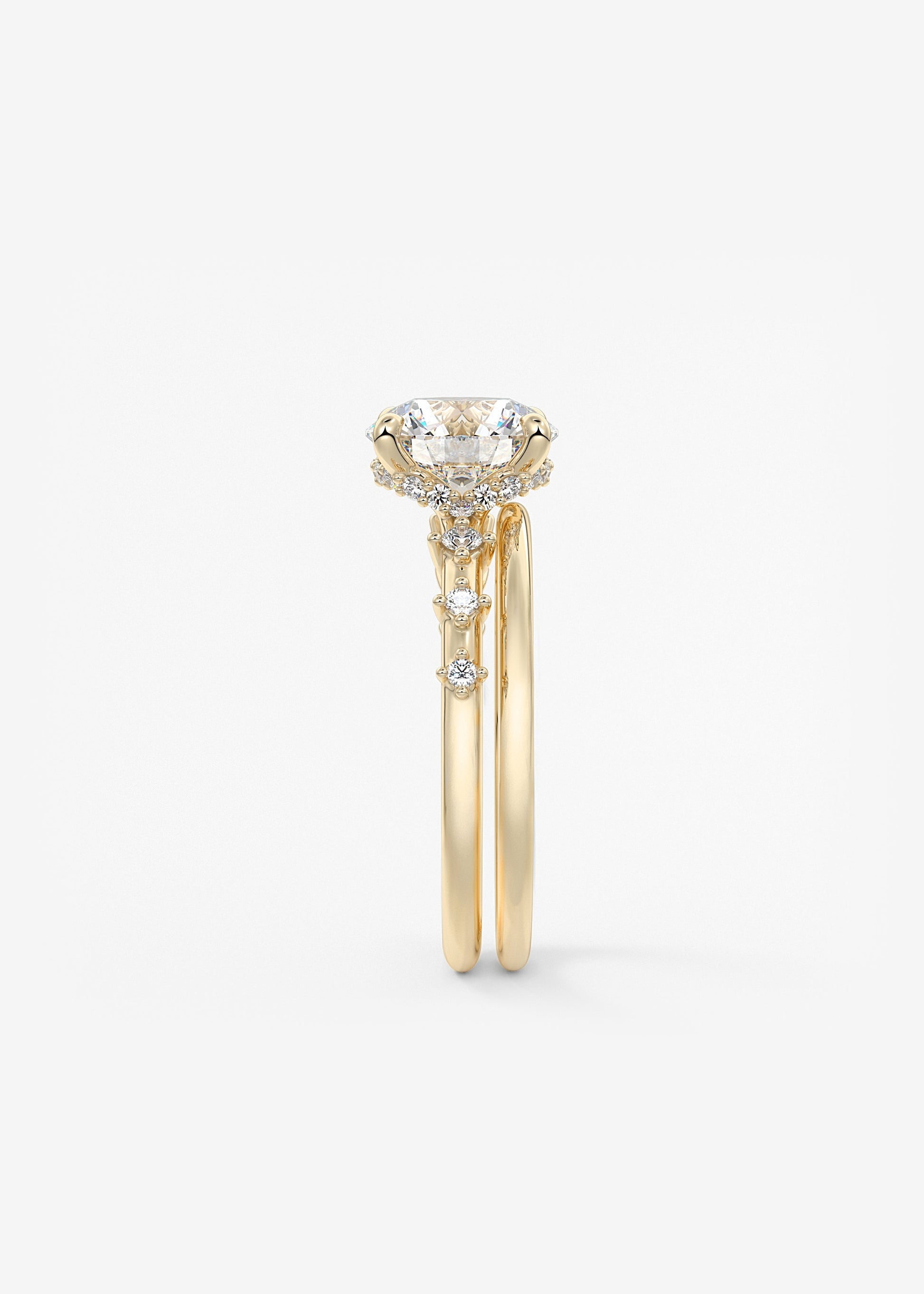 Oval Solitaire With Raised Basket Gallery Lab Grown Diamond Engagement Ring
