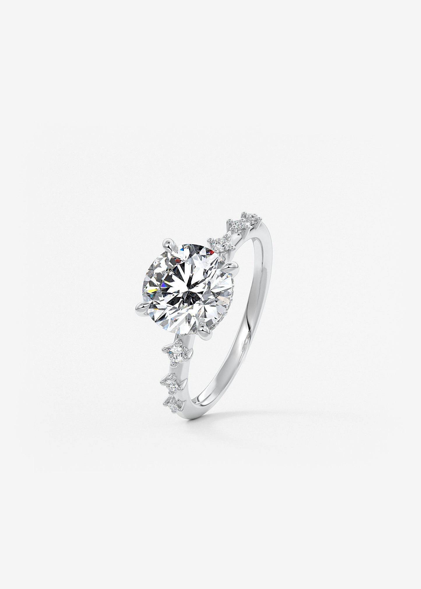 Oval Solitaire With Raised Basket Gallery Lab Grown Diamond Engagement Ring