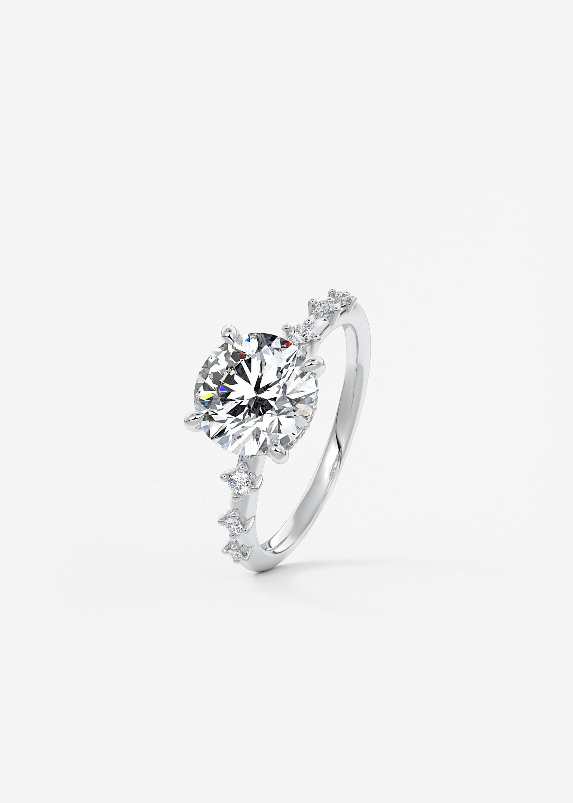 Oval Solitaire With Raised Basket Gallery Lab Grown Diamond Engagement Ring